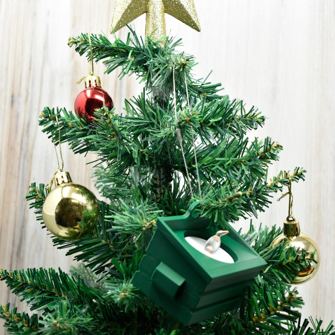 Dumpster fire tealight Holder Chrismas Tree Ornament