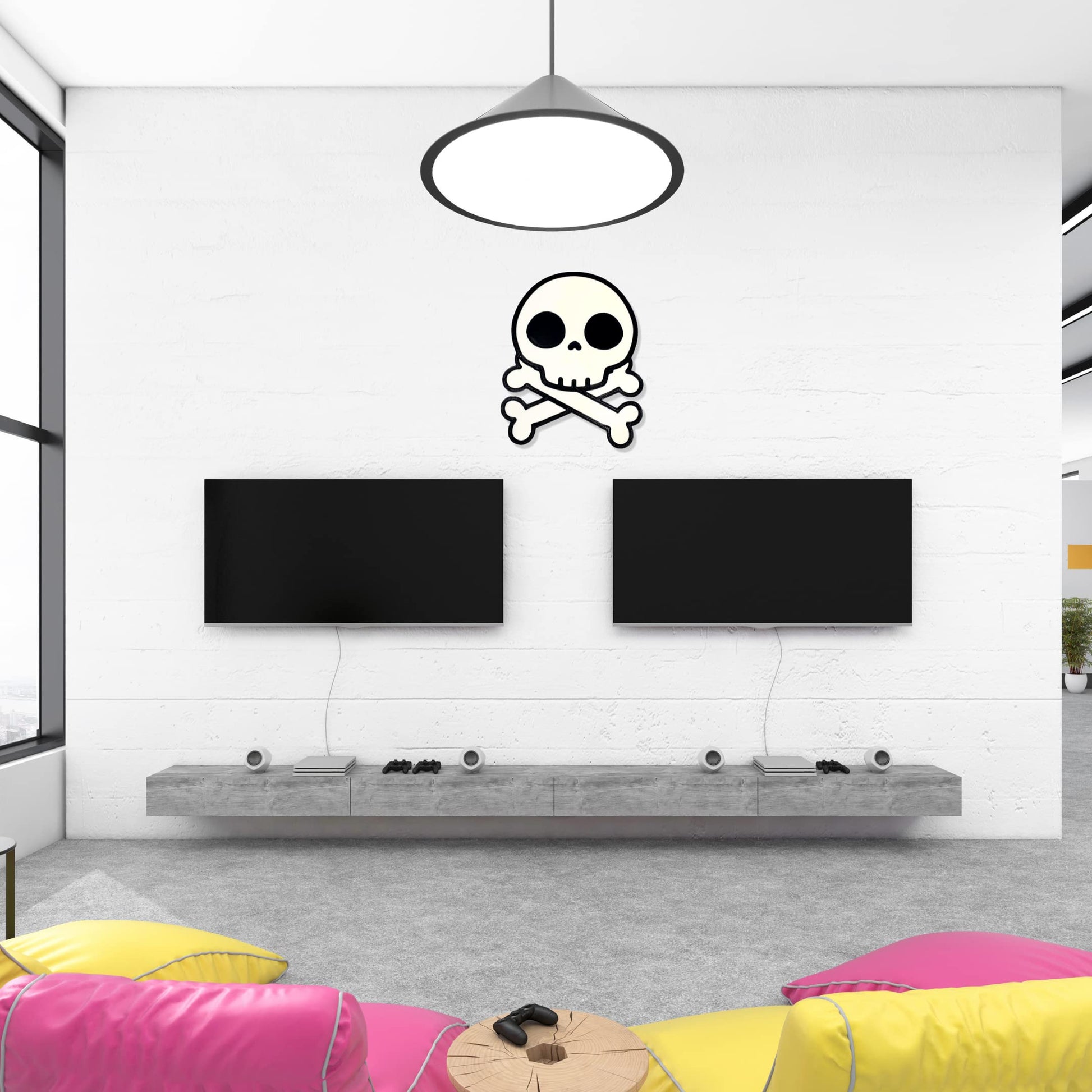 Cute Kawaii Danger Wall Sign - Decorate your Home Walls - Perfect for the Game Room Walls & Kids Room. Danger