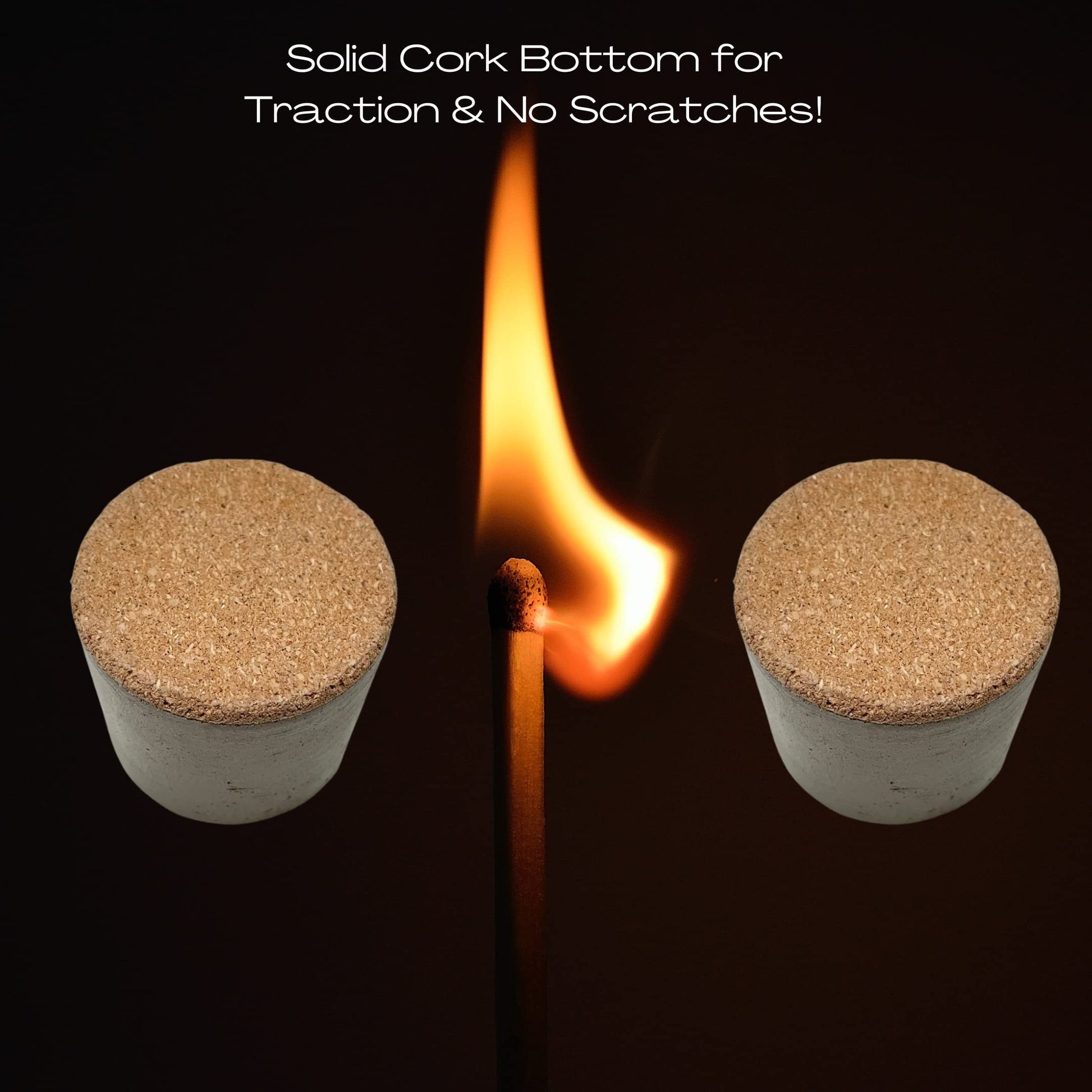 Gray Concrete Candle Matches Holder - Rugged Cement Matches Holder Accessory - Stylishly Organize & Display Matches - Made in USA!