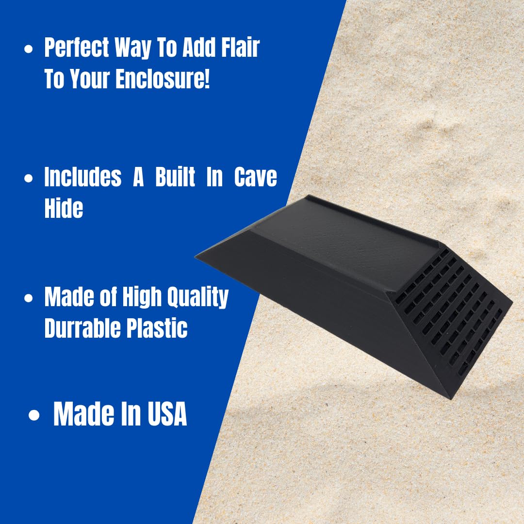 Hermit Crab Climbing Toy & Tunnel Cave | Terrarium Ramp Cave & Hideout Combo for Hermit Crabs, Lizards, Amphibians, & Other Pets | Made in USA