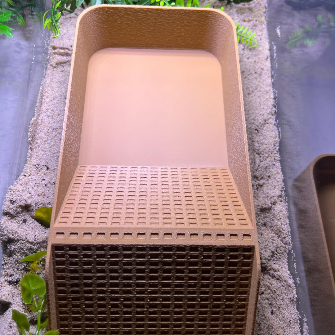 Chatelet Hermit Crab, Lizard, Turtle, Amphibian XL Watering Pool | Platform Pool Accessory with Access Ramp for Pet Habitats | 9.75" x 5" | Made in USA X-Large