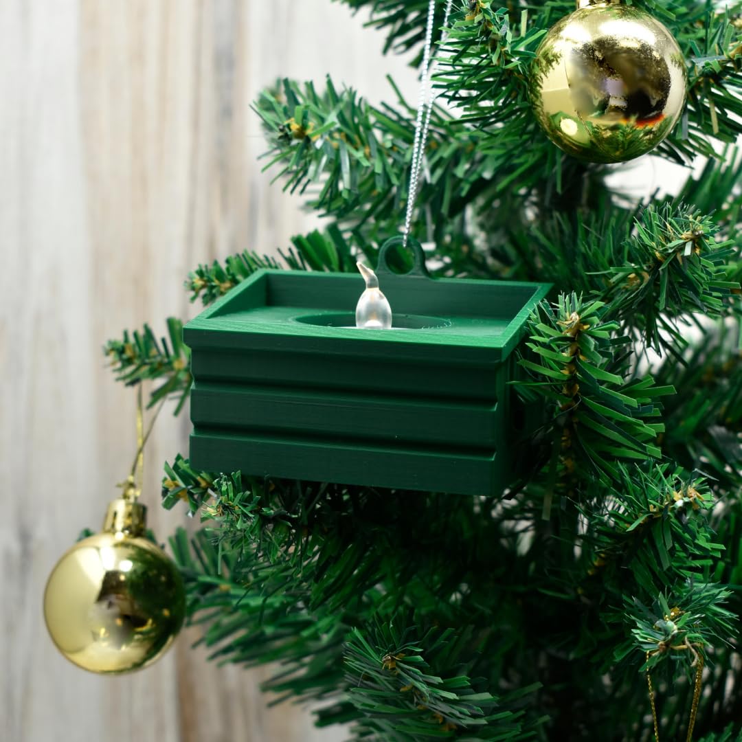 Dumpster fire tealight Holder Chrismas Tree Ornament