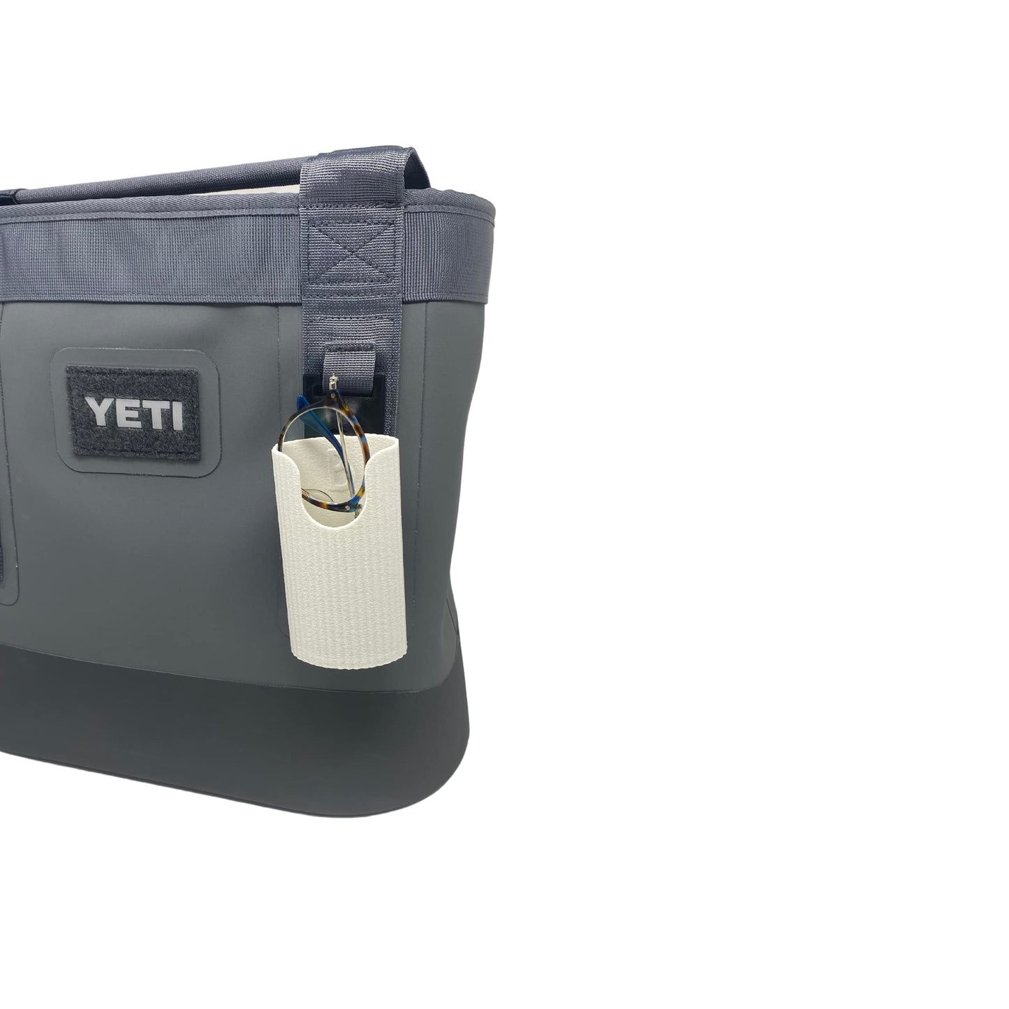Sunglasses Holder Attachment Compatible with Soft Yeti Coolers & Backpacks with Straps - Accessorize Your Cooler or Backpack & Securely Hold Your Sunglasses - Made in USA!