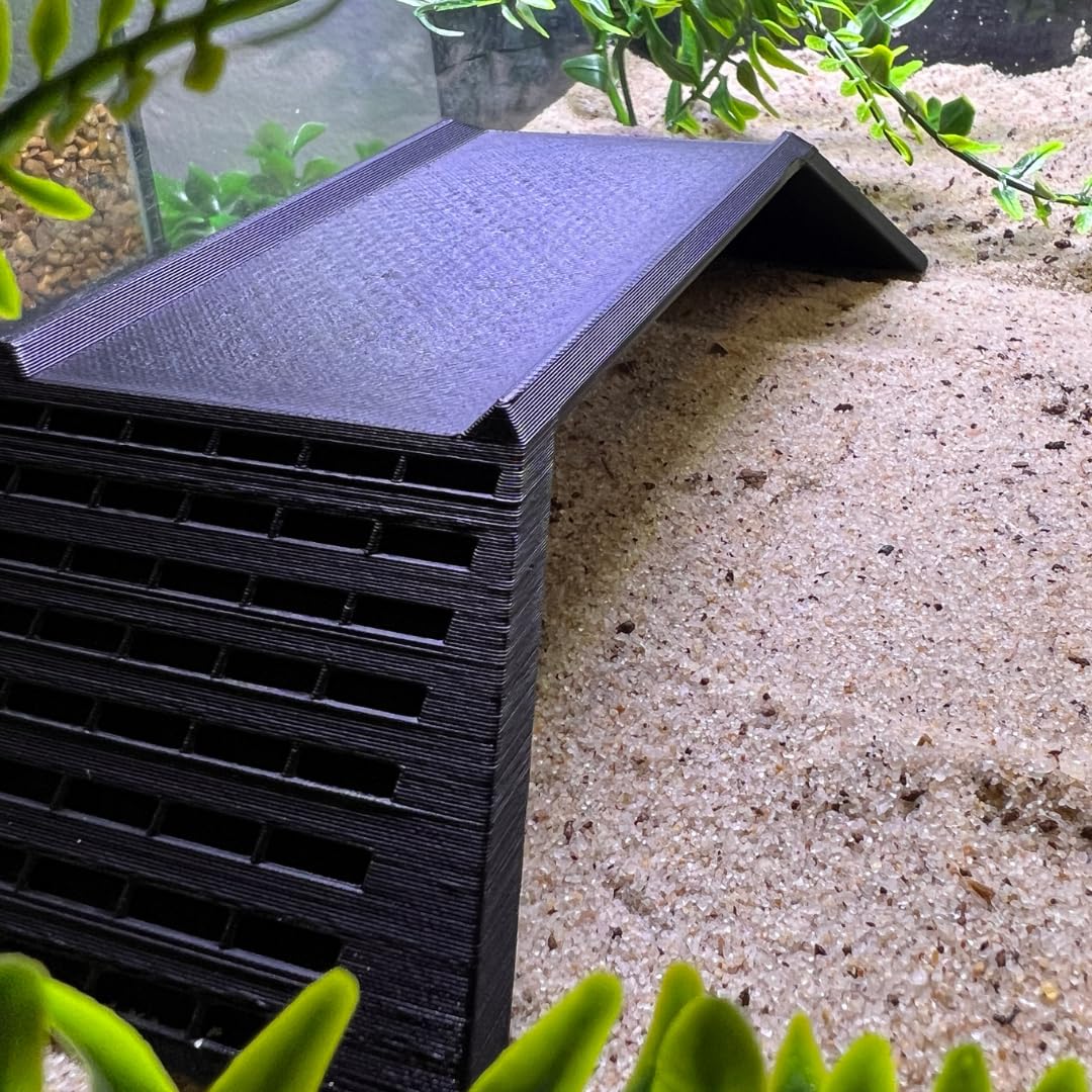 Hermit Crab Climbing Toy & Tunnel Cave | Terrarium Ramp Cave & Hideout Combo for Hermit Crabs, Lizards, Amphibians, & Other Pets | Made in USA