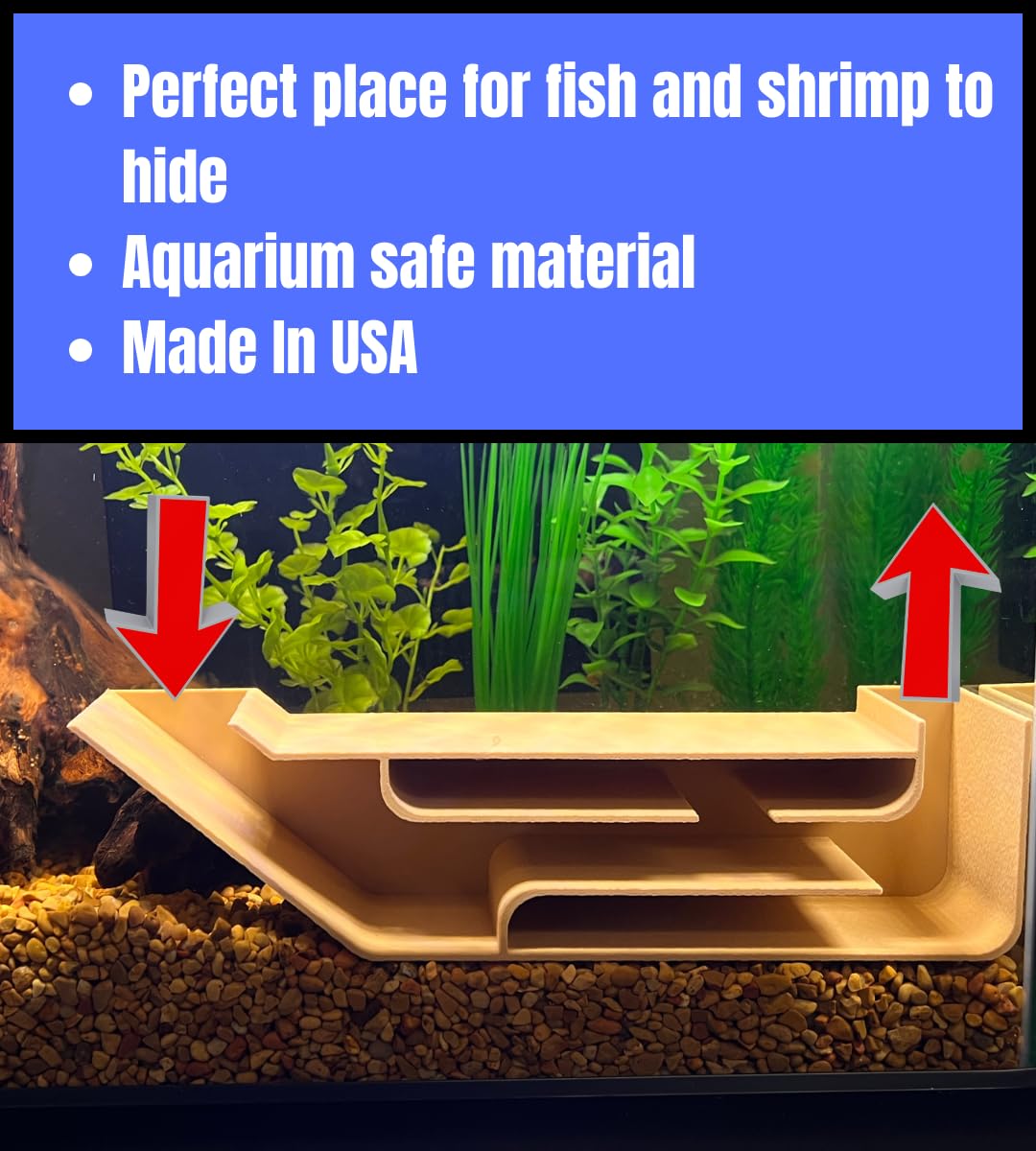 Chatelet REEFSHAPE Aquarium X-Large Underground Tunnel | Fish & Shrimp Hideout for Aquariums | Unique Underground Viewing Tunnel | 9.75" X 2.5" | Made in USA XL