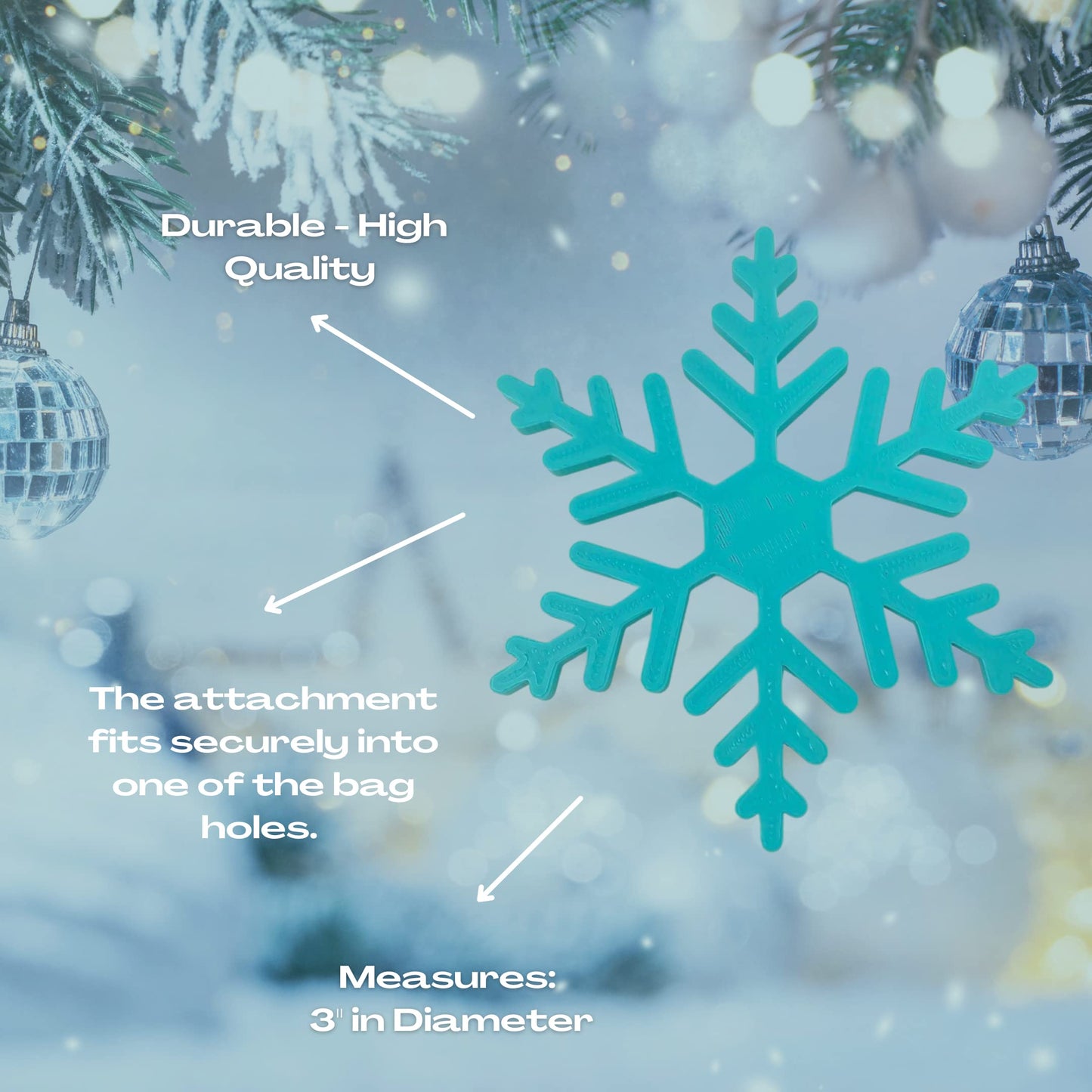 BOGLETS - Snowflake Christmas Charms - Decorative Accessories & Charms - Made in USA