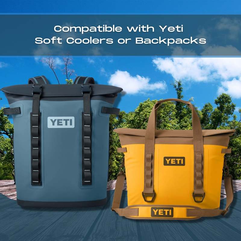 White Phone Holder Attachment Compatible with Soft Yeti Coolers & Backpacks with Straps - Accessorize Your Cooler or Backpack & Securely Hold Your Phone - Made in USA! White