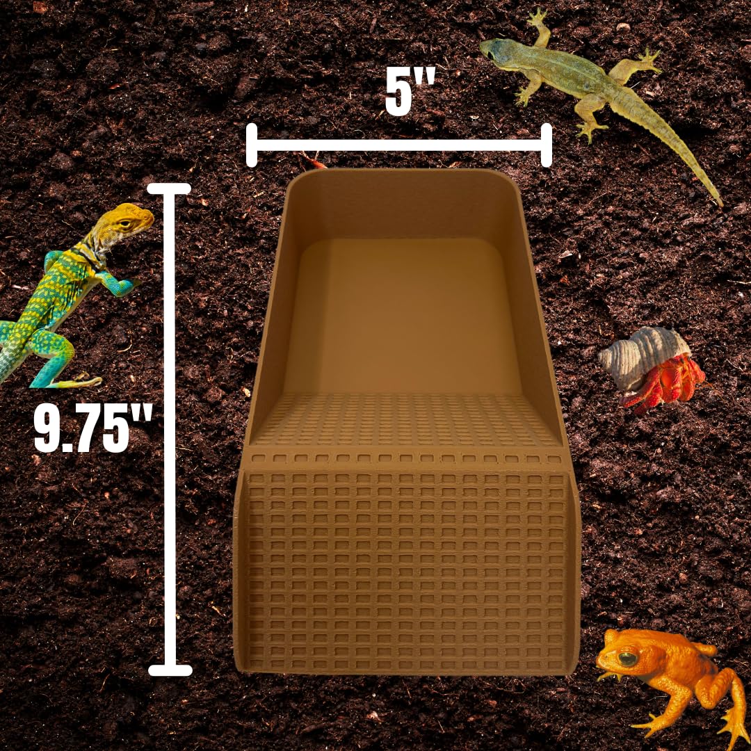 Chatelet Hermit Crab, Lizard, Turtle, Amphibian XL Watering Pool | Platform Pool Accessory with Access Ramp for Pet Habitats | 9.75" x 5" | Made in USA X-Large