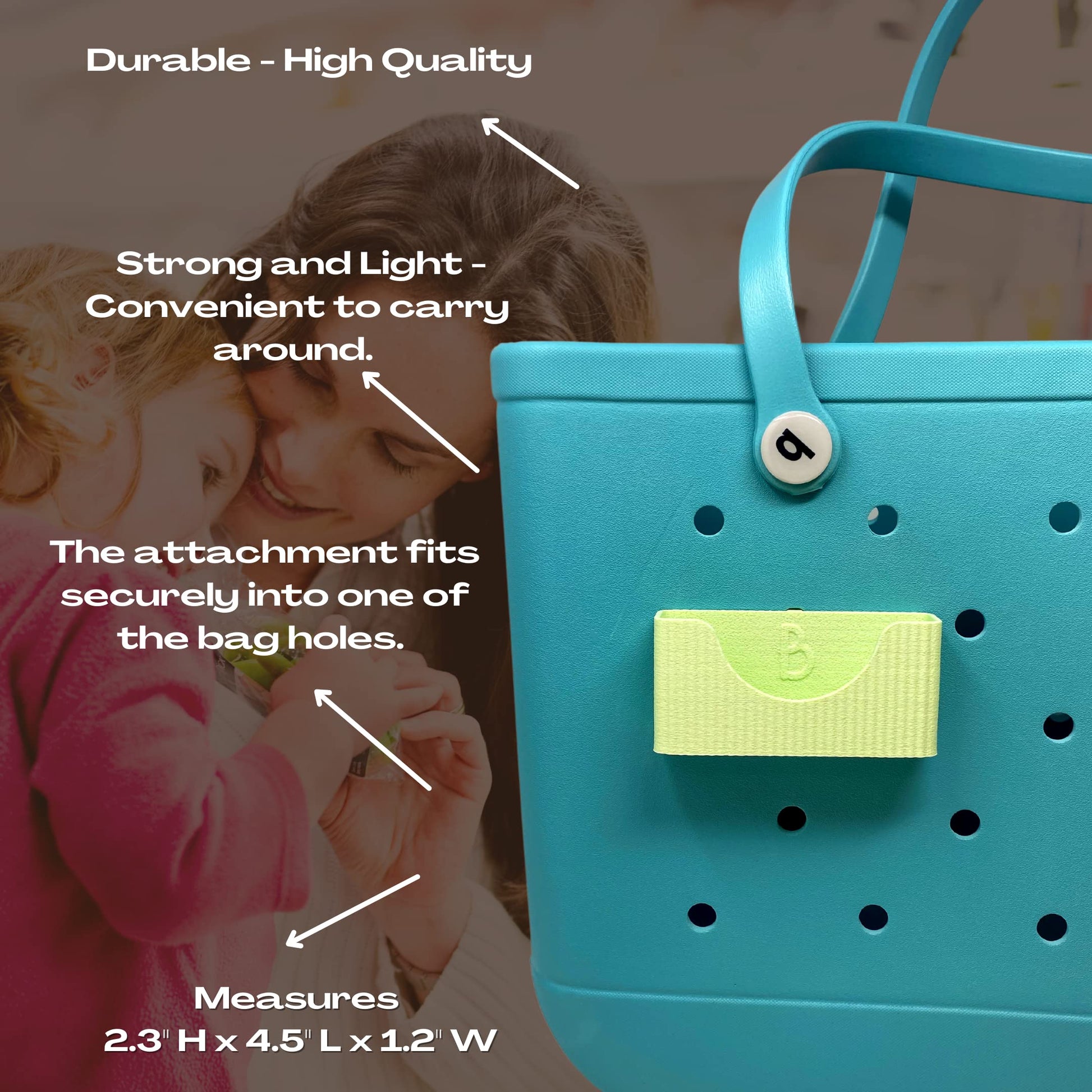 Boglets PREMIUM - Wallet Holder Accessories - Premium Collection - Compatible with Bogg Bag, Simply Southern & other Tote Bags - Decorative Accessories & Organizers - Made in USA - Green