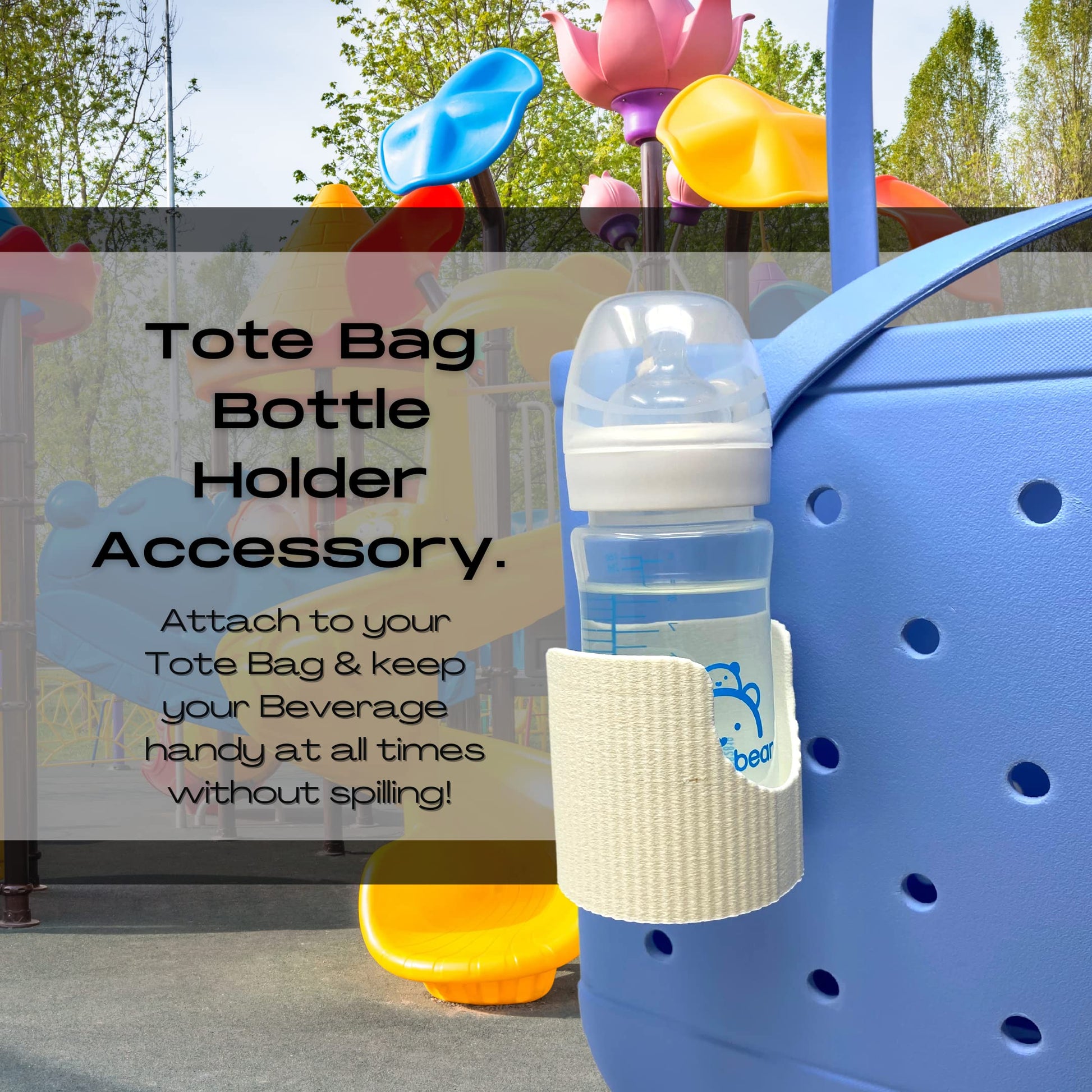 Boglets PREMIUM - Bottle Holder Accessories - Premium Collection - Compatible with Bogg Bag, Simply Southern & other Tote Bags - Decorative Accessories & Organizers - Made in USA - White
