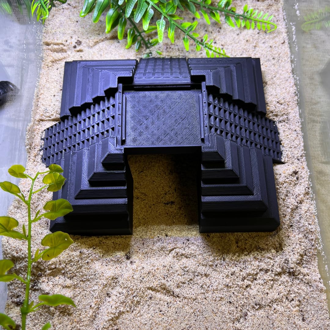 Hermit Crab Aztec Pyramid Decor & Pool | Hermit Crab Cage Decorative Accessories | Made in USA