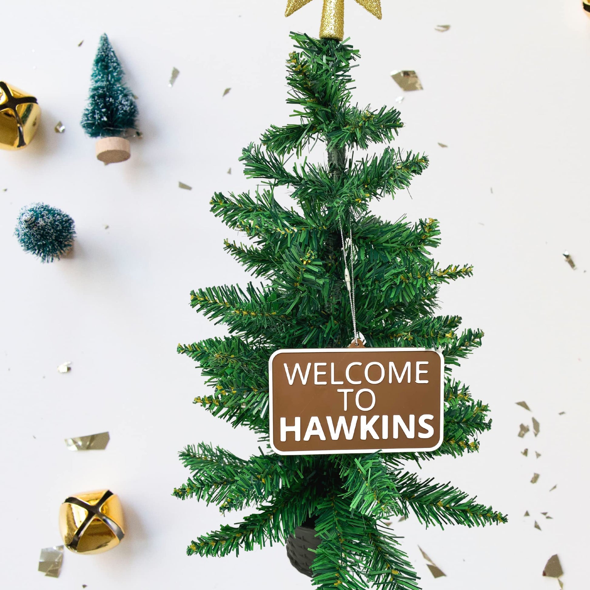 Welcome to Hawkins Christmas Ornament - Perfect for Stranger Fans - Decorative Holiday Ornament - Made in The USA