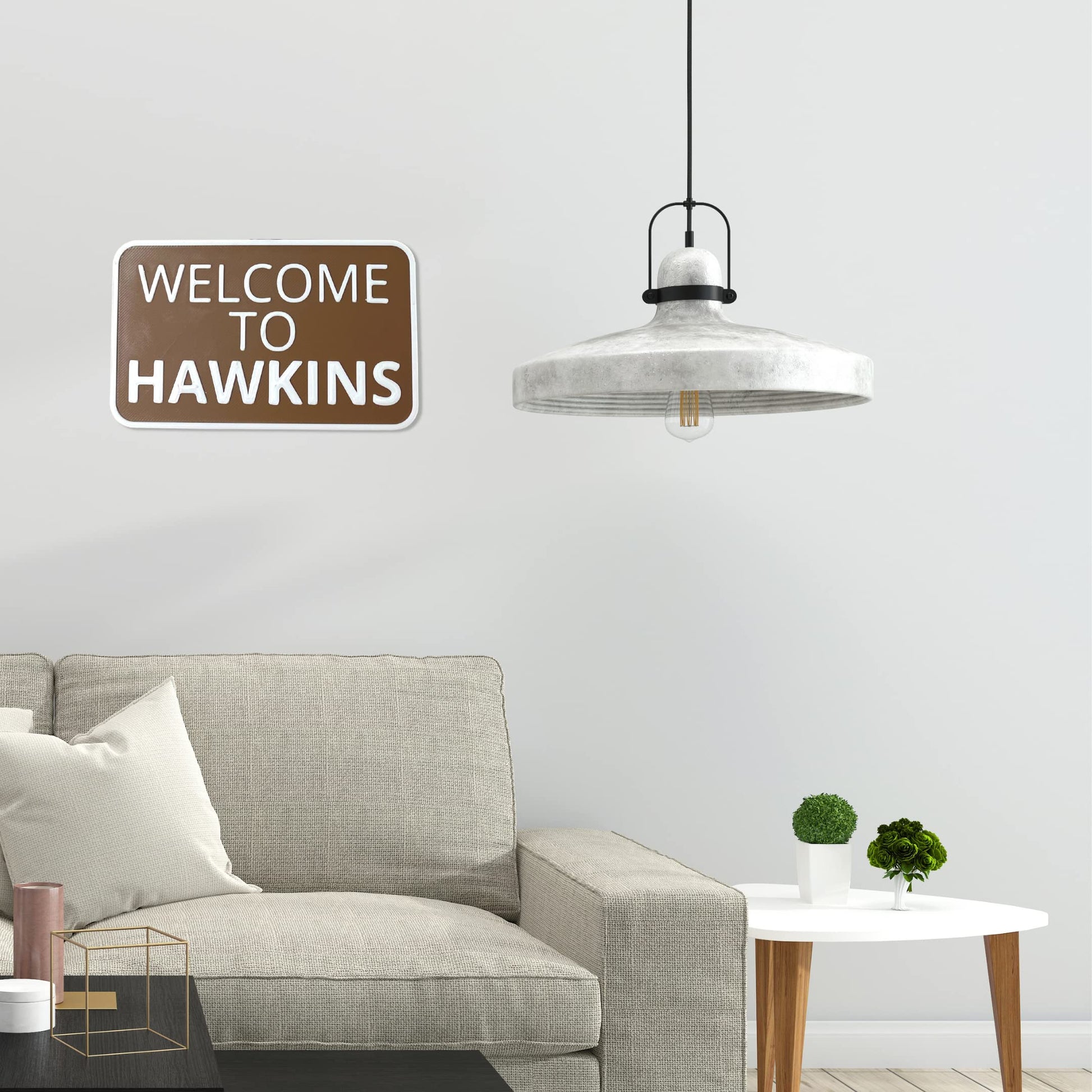 Welcome to Hawkins Christmas Ornament - Perfect for Stranger Fans - Decorative Holiday Ornament - Made in The USA
