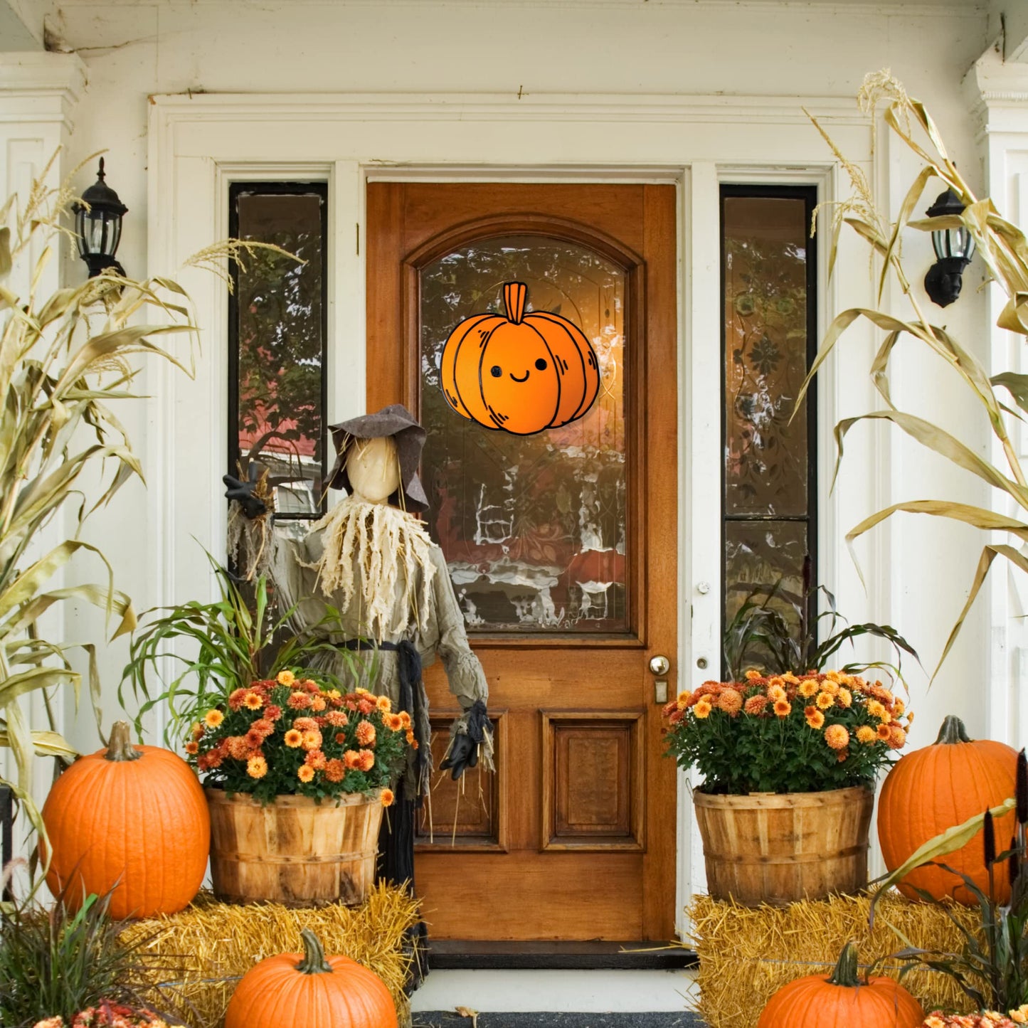 Cute Halloween Kawaii Jack-o'-Lantern Wall Sign - Decorate your Home Walls - Perfect for the Game Room Walls & Kids Room. Jack-o'-Lantern