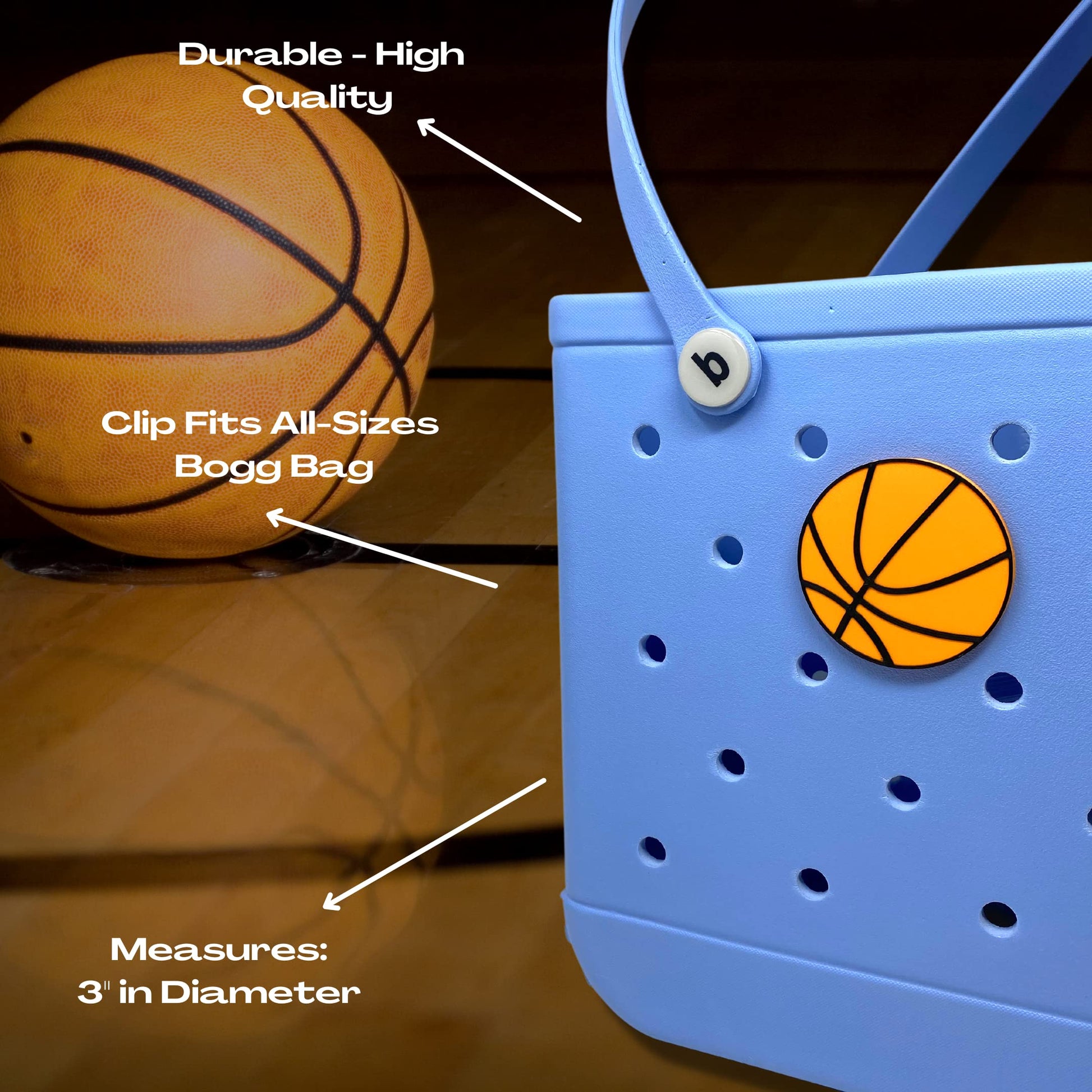 BOGLETS - Sport Charms for Rubber Beach Bags and Similar Tote Bags