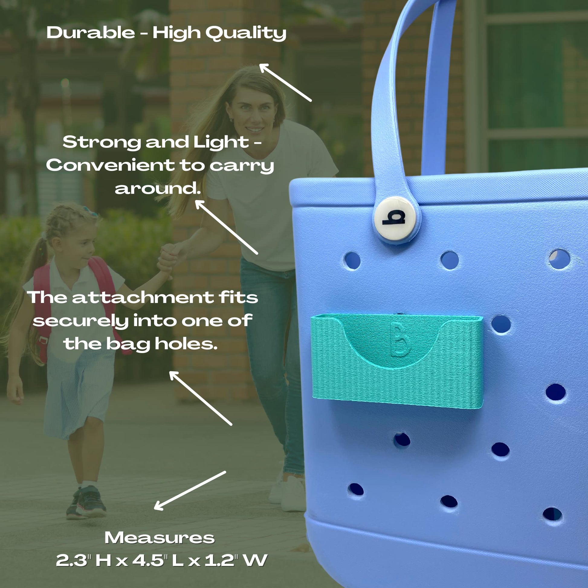 Boglets PREMIUM - Wallet Holder Accessories - Premium Collection - Compatible with Bogg Bag, Simply Southern & other Tote Bags - Decorative Accessories & Organizers - Made in USA - Teal