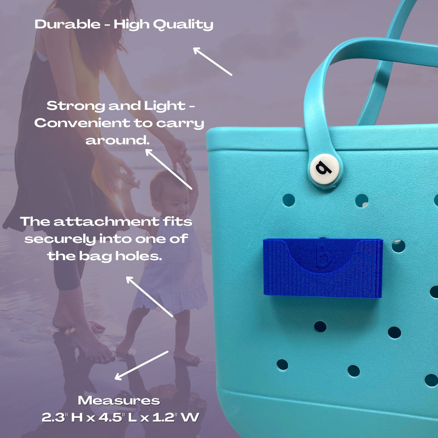 Boglets PREMIUM - Wallet Holder Accessories - Premium Collection - Compatible with Bogg Bag, Simply Southern & other Tote Bags - Decorative Accessories & Organizers - Made in USA - Blue
