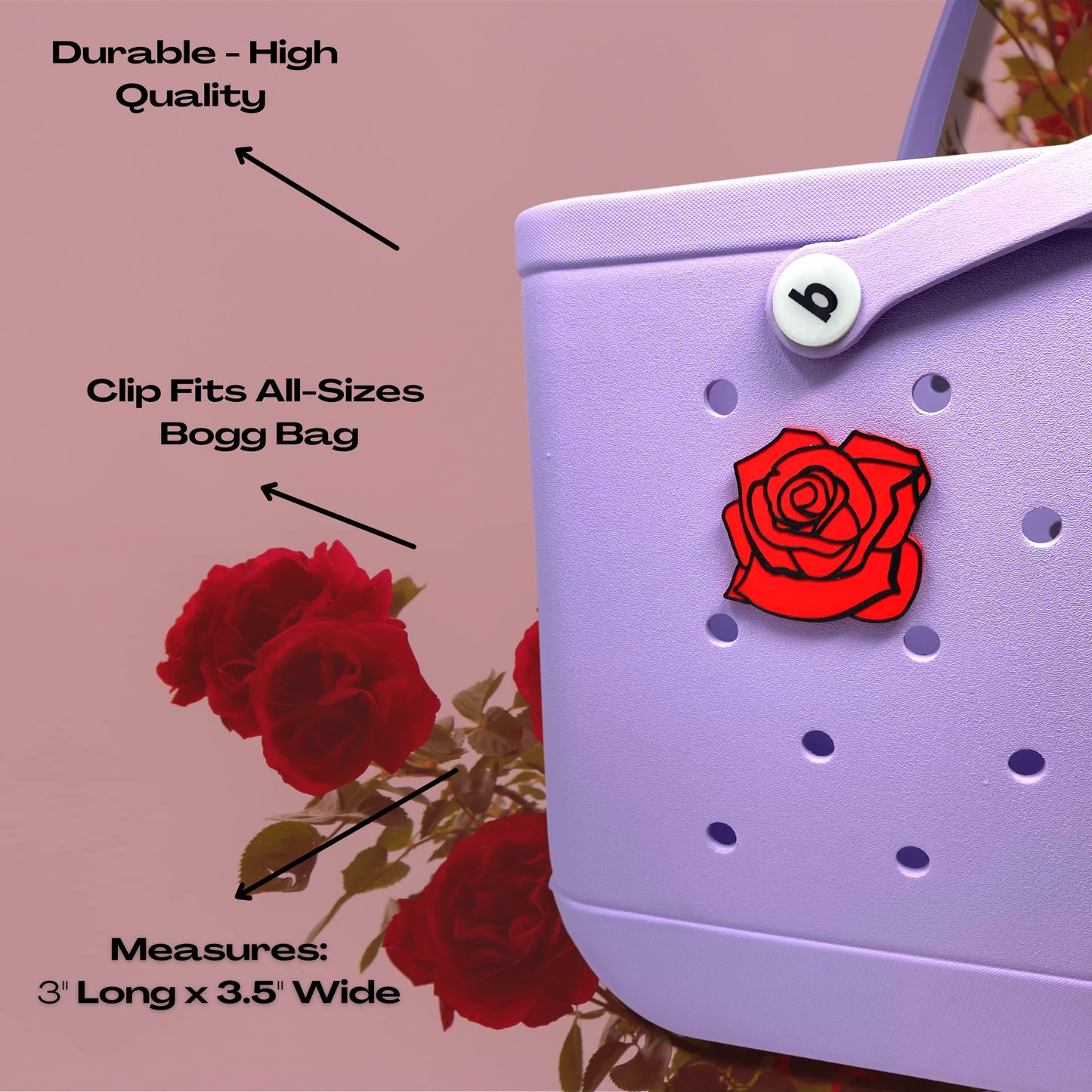 BOGLETS - Flower Charm Accessory Compatible with Bogg Bags - A Cute Decorative Charm Perfect for Customizing Your Bag