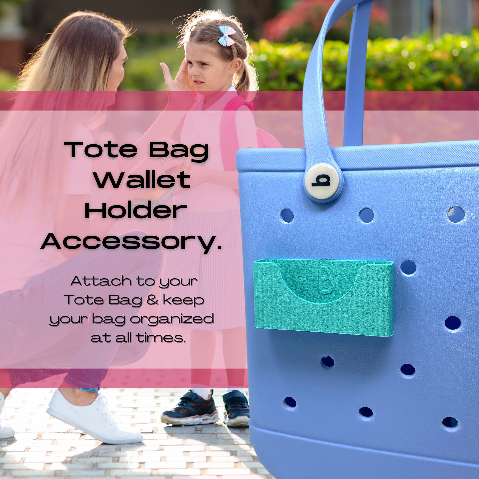 Boglets PREMIUM - Wallet Holder Accessories - Premium Collection - Compatible with Bogg Bag, Simply Southern & other Tote Bags - Decorative Accessories & Organizers - Made in USA - Teal