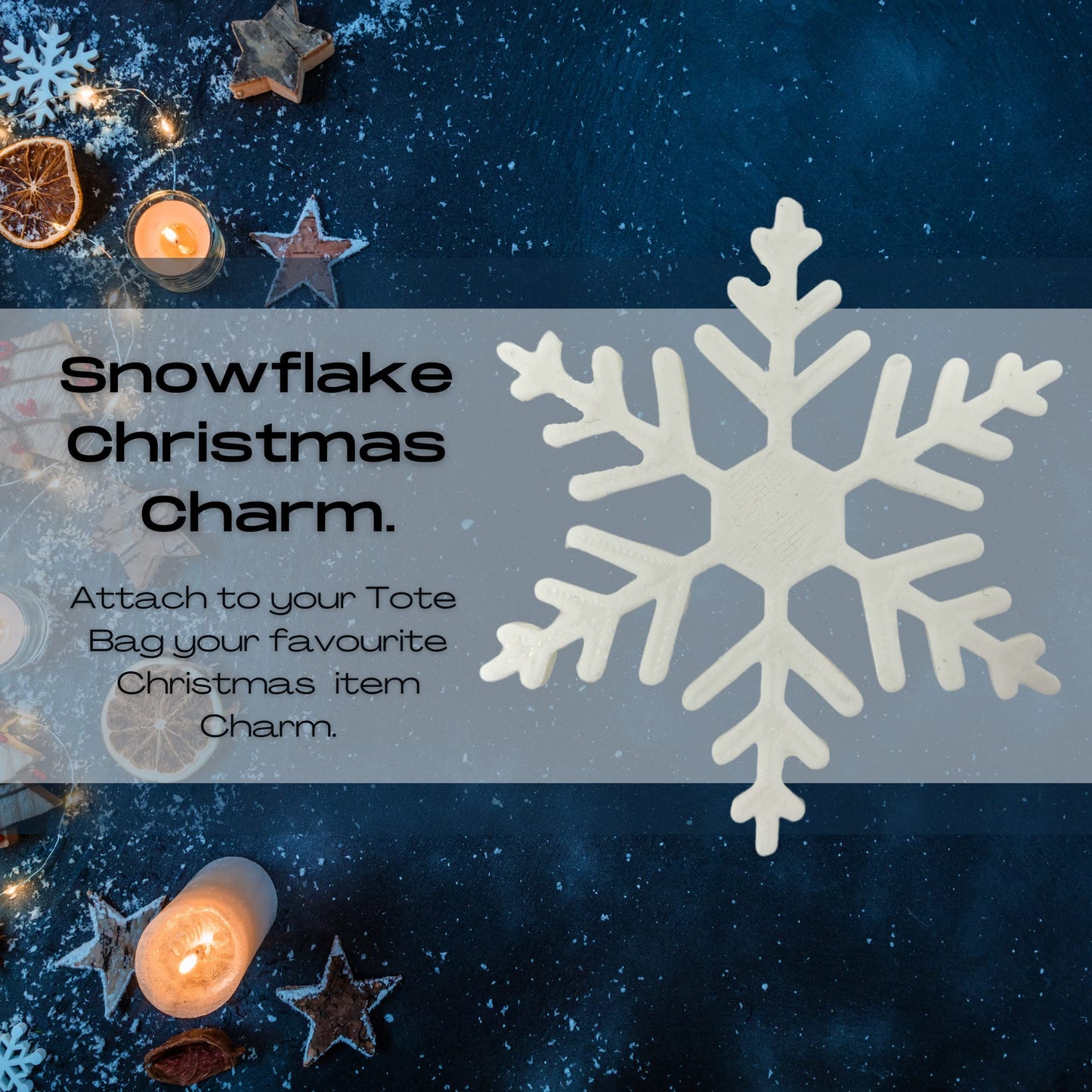 BOGLETS - Snowflake Christmas Charms - Decorative Accessories & Charms - Made in USA