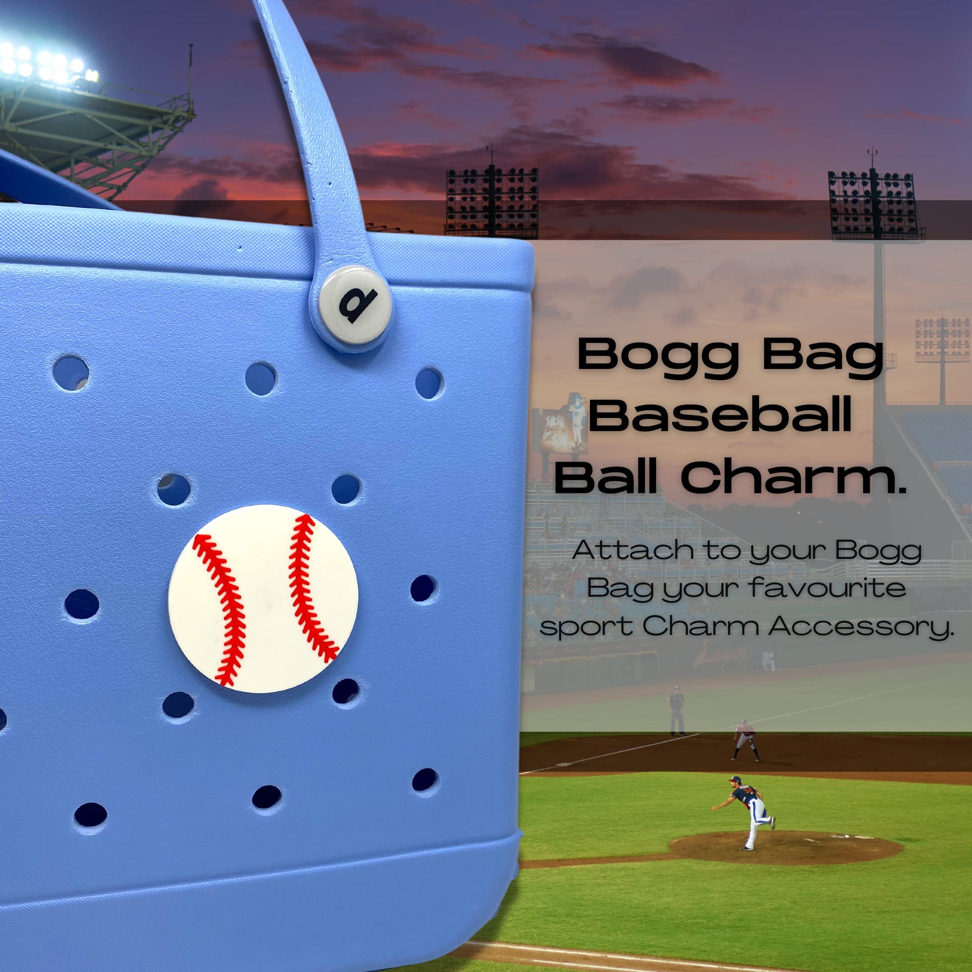 BOGLETS - Sport Charms for Rubber Beach Bags and Similar Tote Bags