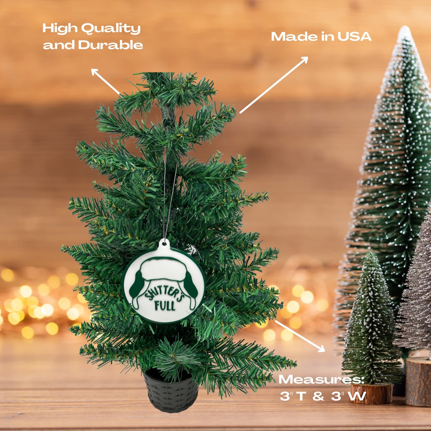 Sh*tters Full Funny Christmas Ornament - Perfect Holiday Decoration or Dirty Santa Gift - Decorate Your Christmas Tree! - Made in The USA! Sh*tters Full