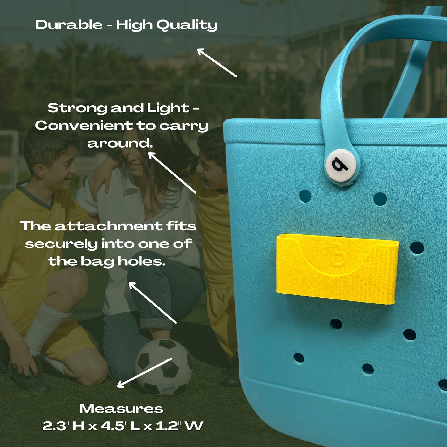 Boglets PREMIUM - Wallet Holder Accessories - Premium Collection - Compatible with Bogg Bag, Simply Southern & other Tote Bags - Decorative Accessories & Organizers - Made in USA - Yellow