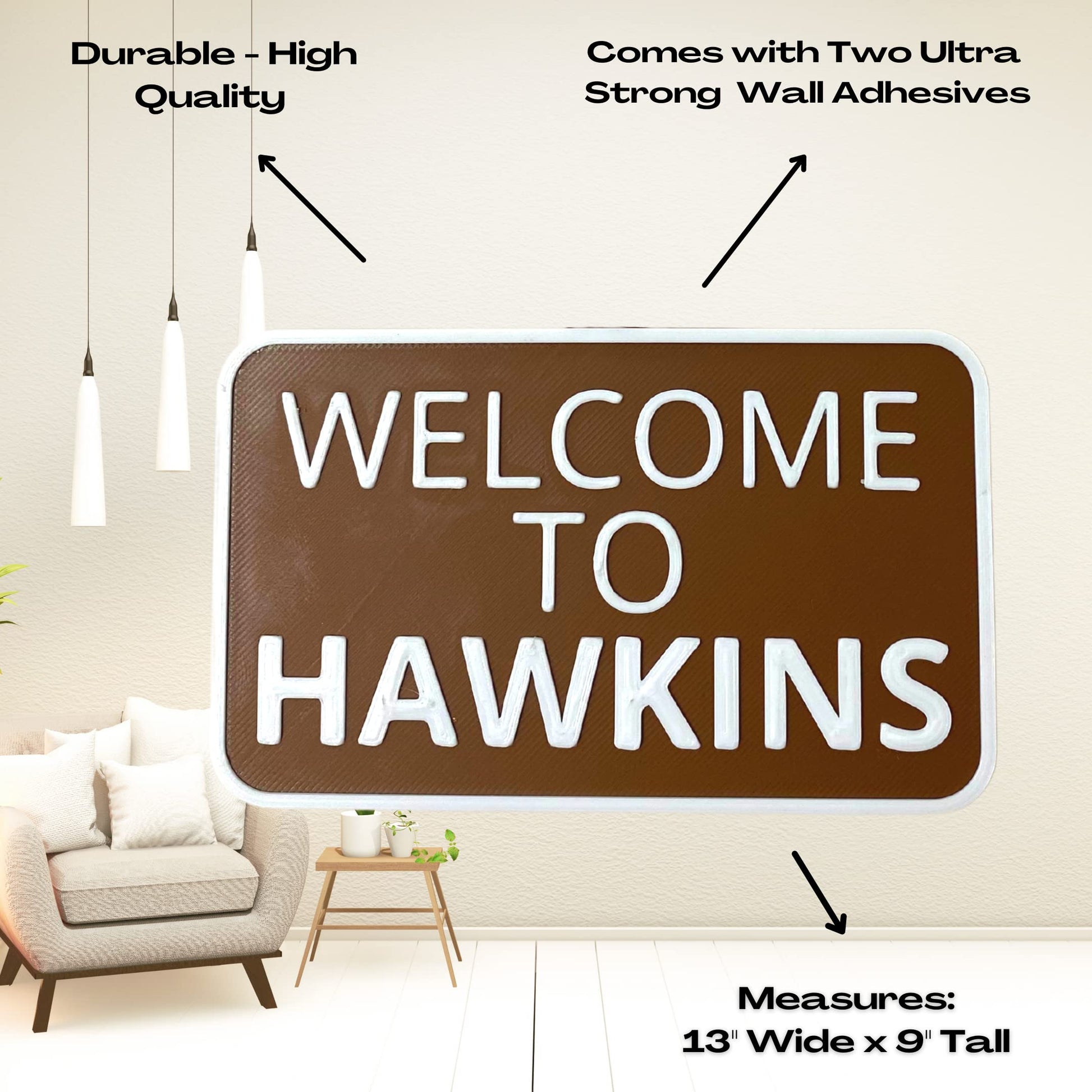 Welcome to Hawkins Christmas Ornament - Perfect for Stranger Fans - Decorative Holiday Ornament - Made in The USA