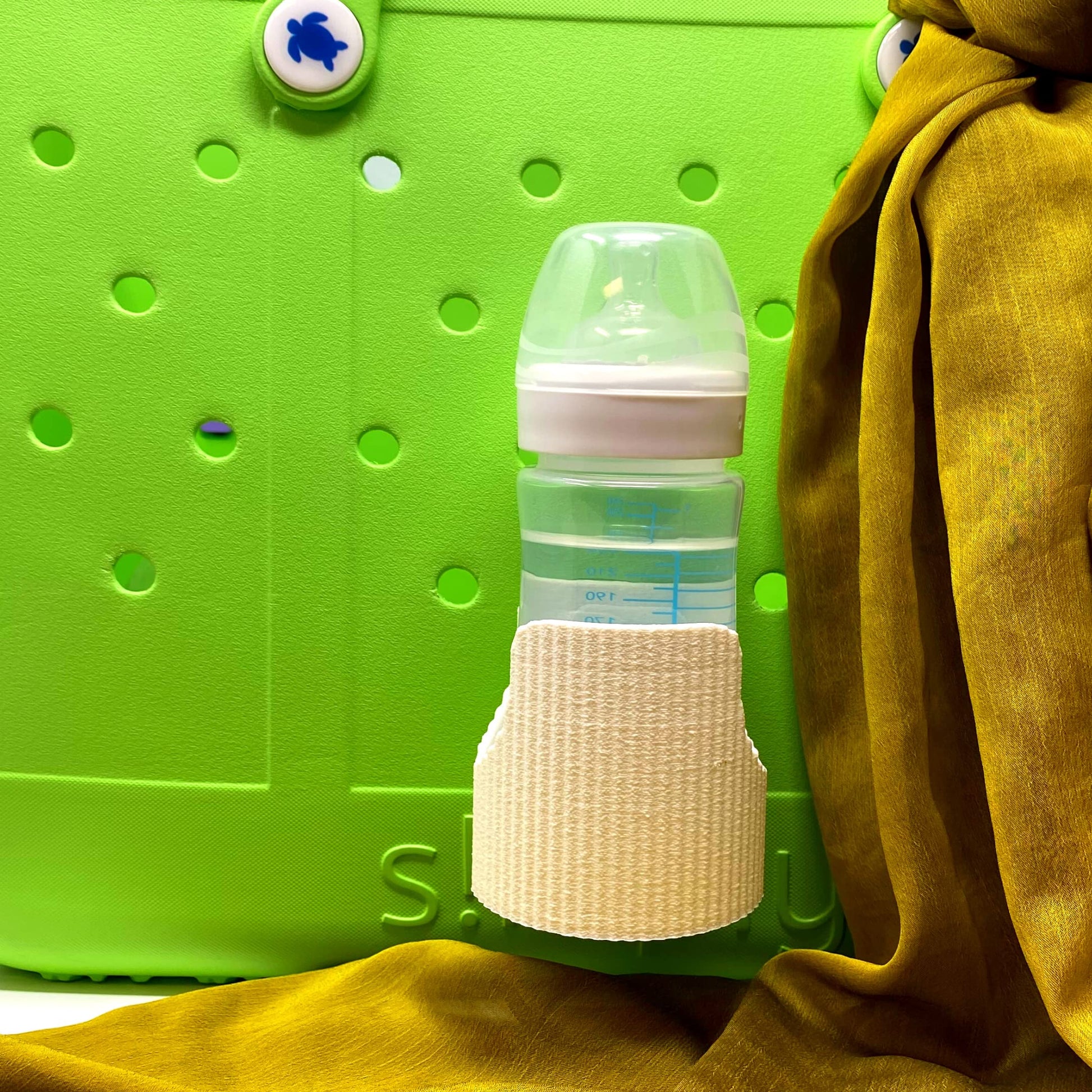 Boglets PREMIUM - Bottle Holder Accessories - Premium Collection - Compatible with Bogg Bag, Simply Southern & other Tote Bags - Decorative Accessories & Organizers - Made in USA - White