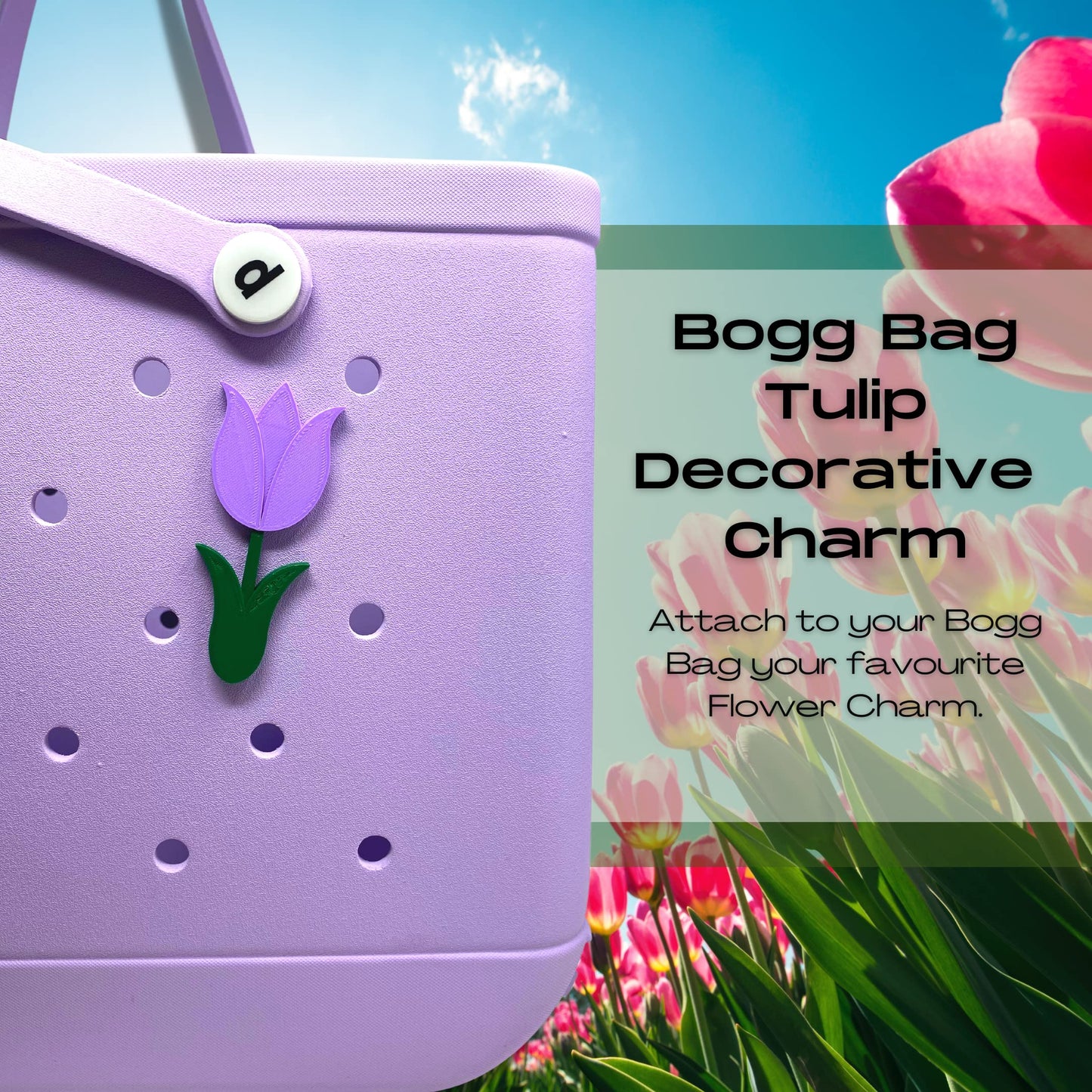 BOGLETS - Flower Charm Accessory Compatible with Bogg Bags - A Cute Decorative Charm Perfect for Customizing Your Bag