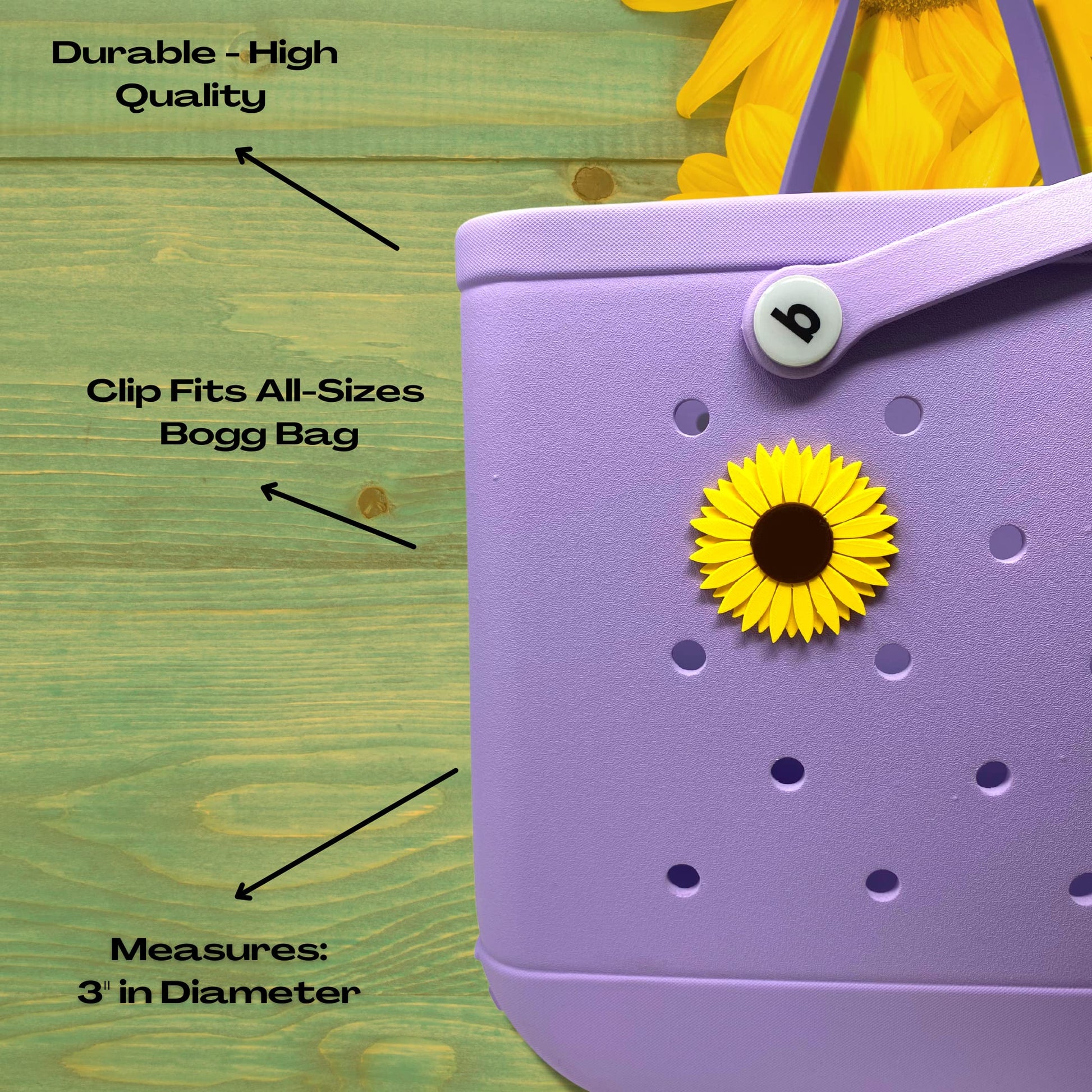 BOGLETS - Flower Charm Accessory Compatible with Bogg Bags - A Cute Decorative Charm Perfect for Customizing Your Bag