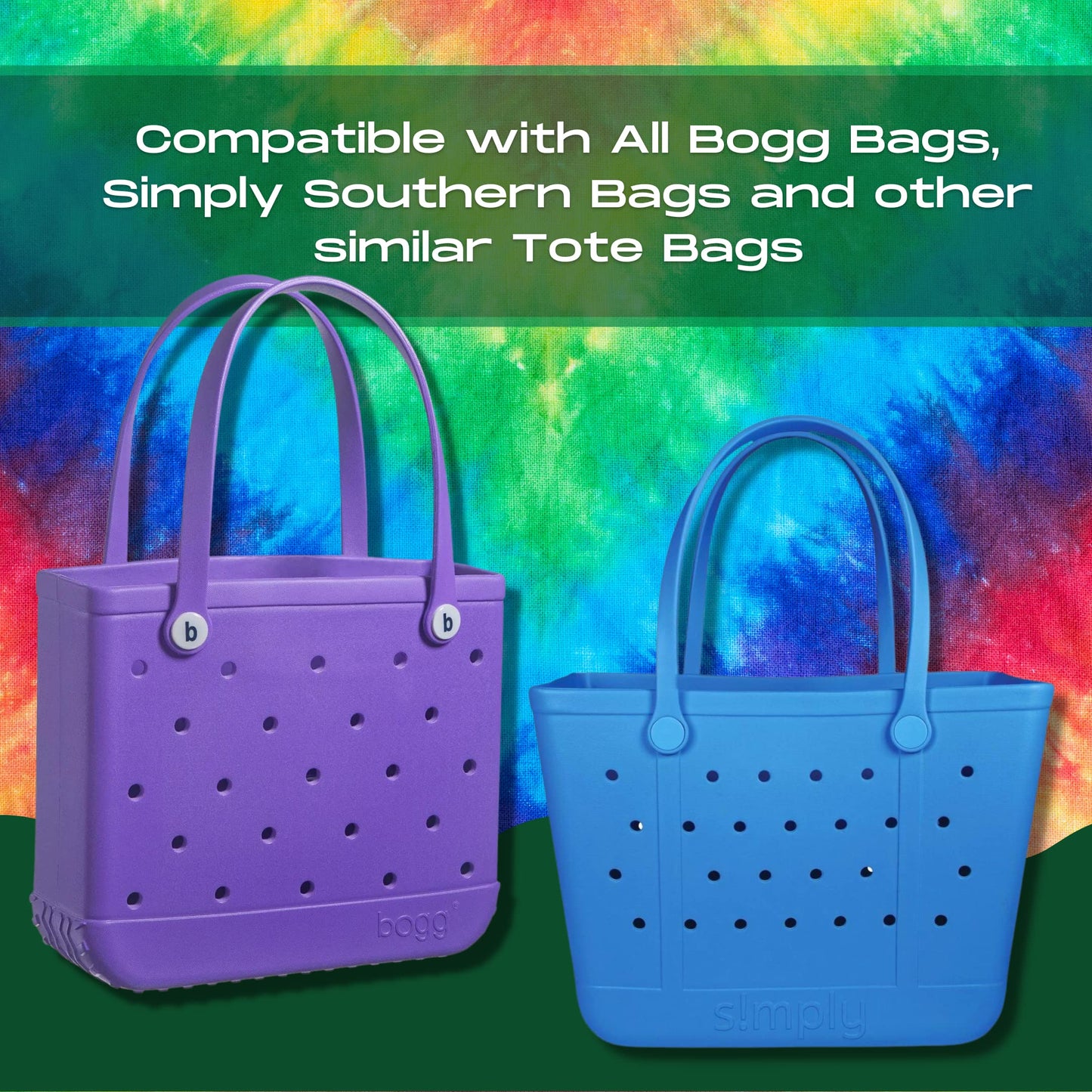 BOGLETS PREMIUM - Phone Holder New 2023 Edition Accessory Charm - Decorative Organizer Accessories Compatible with Bogg Bags, Simply Southern and other Tote Bags. Teal