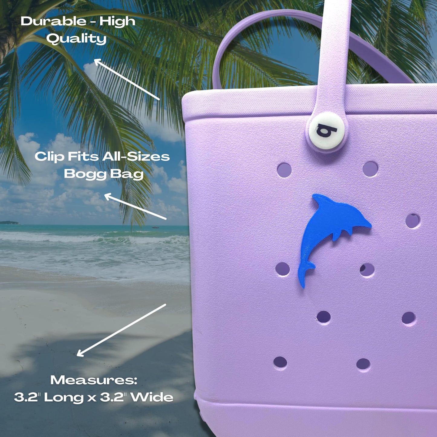 BOGLETS - Beach Charms for Rubber Beach Bags and Similar Tote Bags