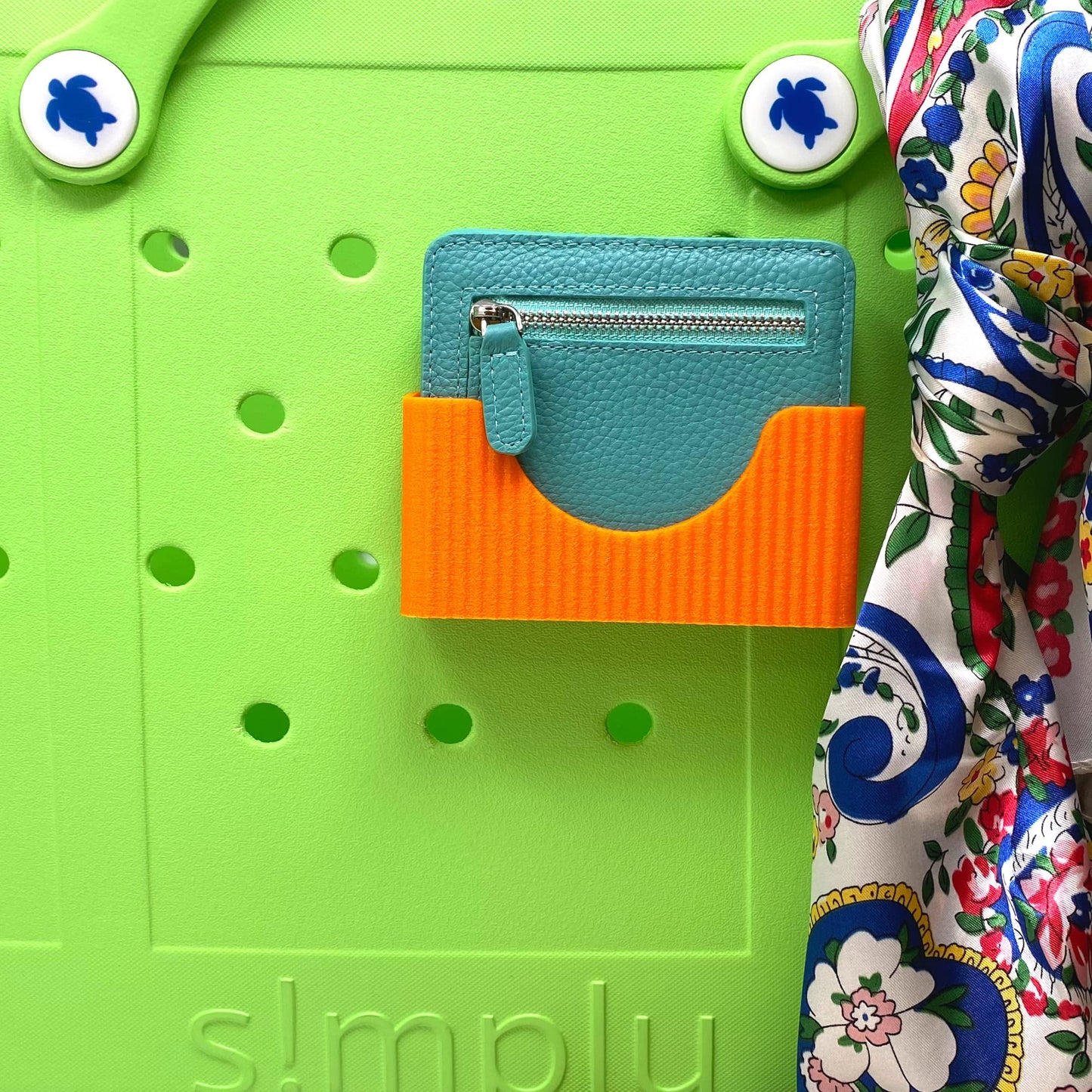 Boglets PREMIUM - Wallet Holder Accessories - Premium Collection - Compatible with Bogg Bag, Simply Southern & other Tote Bags - Decorative Accessories & Organizers - Made in USA - Orange