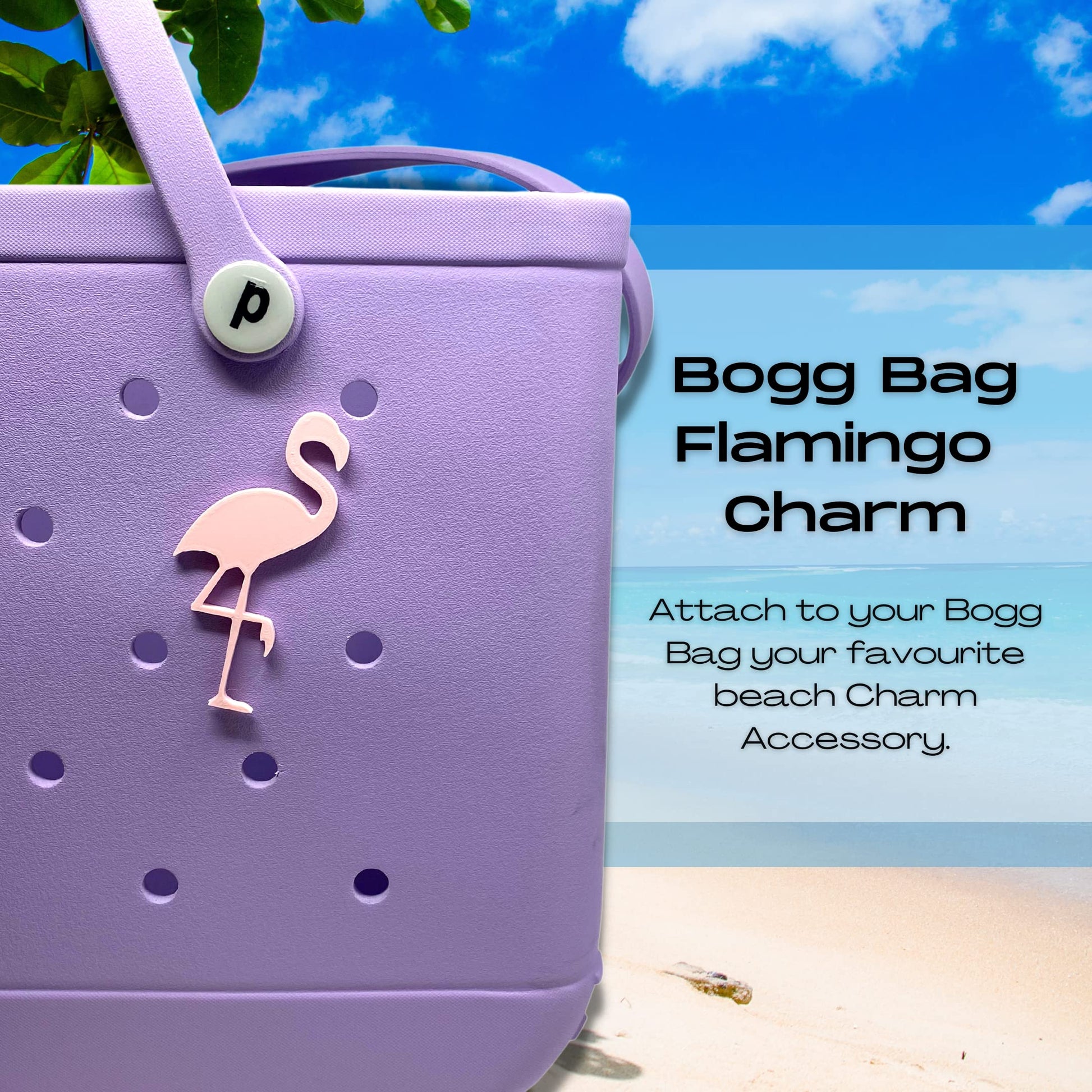 BOGLETS - Beach Charms for Rubber Beach Bags and Similar Tote Bags
