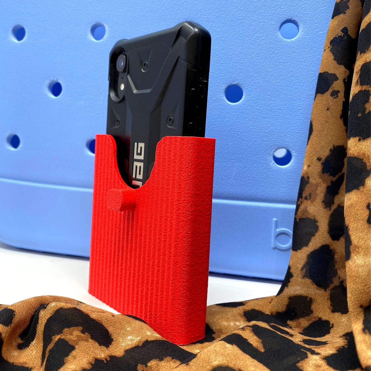 BOGLETS PREMIUM - Phone Holder New 2023 Edition Accessory Charm - Decorative Organizer Accessories Compatible with Bogg Bags, Simply Southern and other Tote Bags. Red