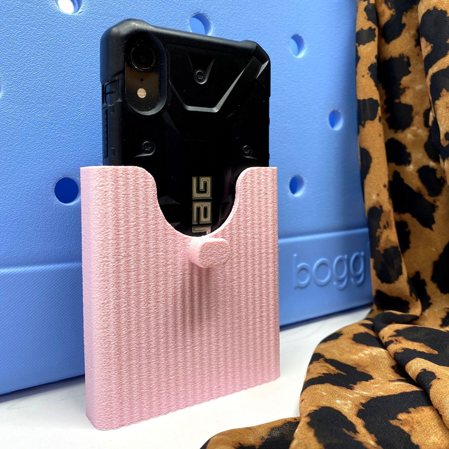 BOGLETS PREMIUM - Phone Holder New 2023 Edition Accessory Charm - Decorative Organizer Accessories Compatible with Bogg Bags, Simply Southern and other Tote Bags. Pink