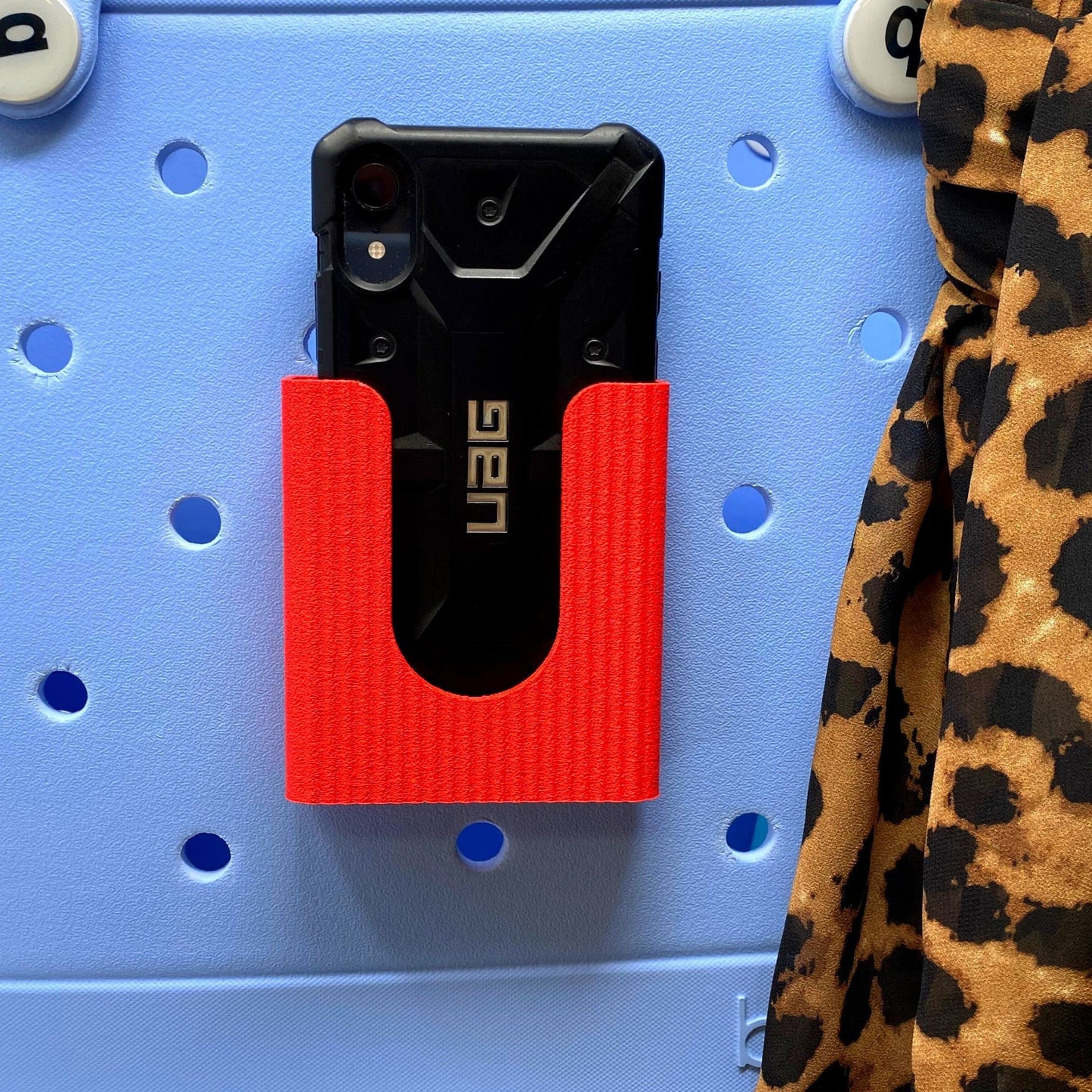 BOGLETS PREMIUM - Phone Holder New 2023 Edition Accessory Charm - Decorative Organizer Accessories Compatible with Bogg Bags, Simply Southern and other Tote Bags. Red