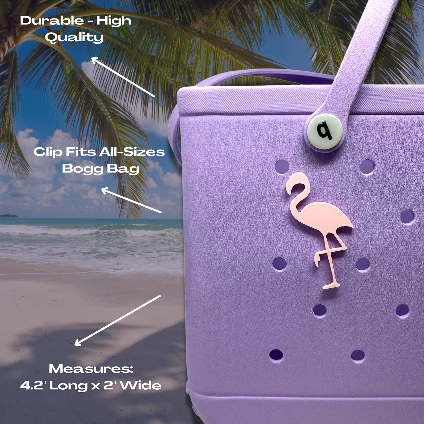 BOGLETS - Beach Charms for Rubber Beach Bags and Similar Tote Bags