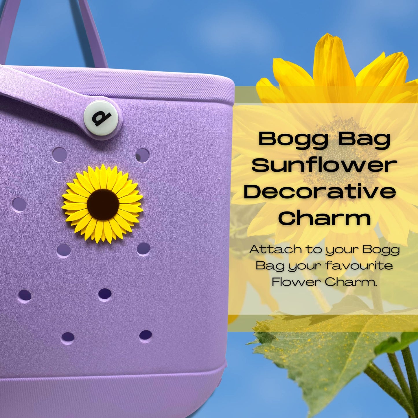 BOGLETS - Flower Charm Accessory Compatible with Bogg Bags - A Cute Decorative Charm Perfect for Customizing Your Bag