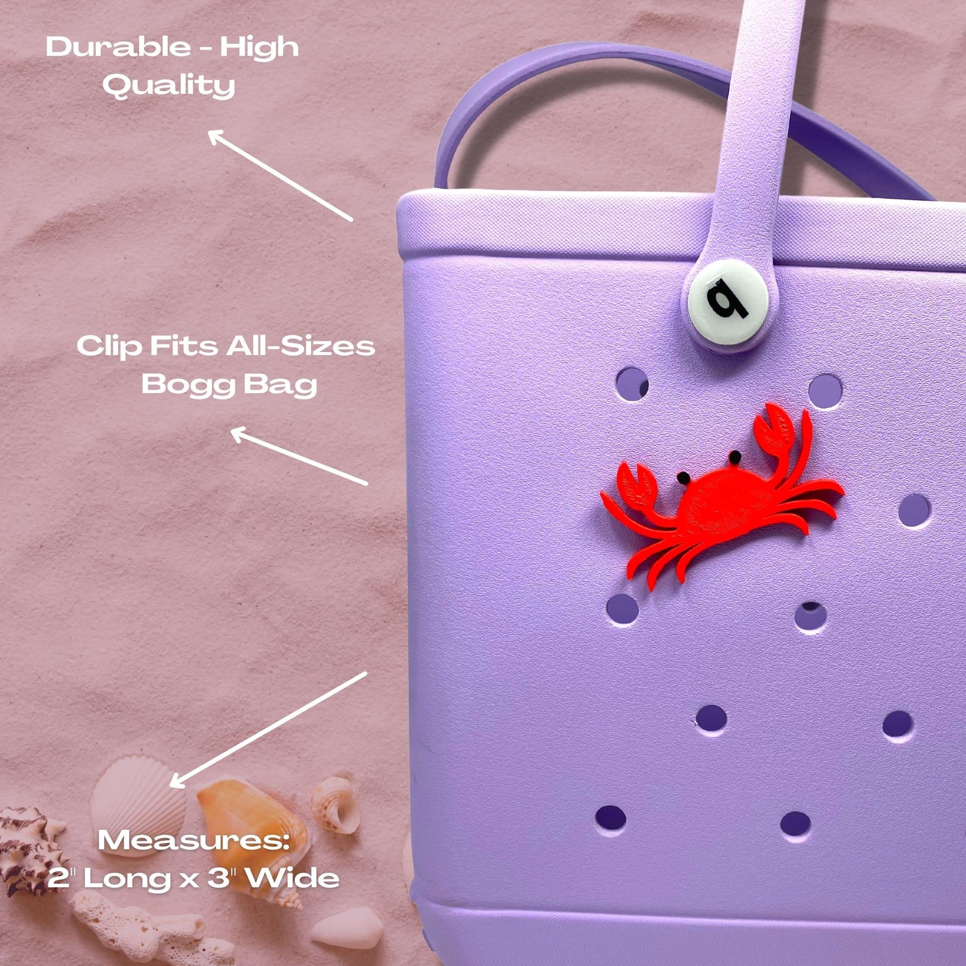 BOGLETS - Beach Charms for Rubber Beach Bags and Similar Tote Bags