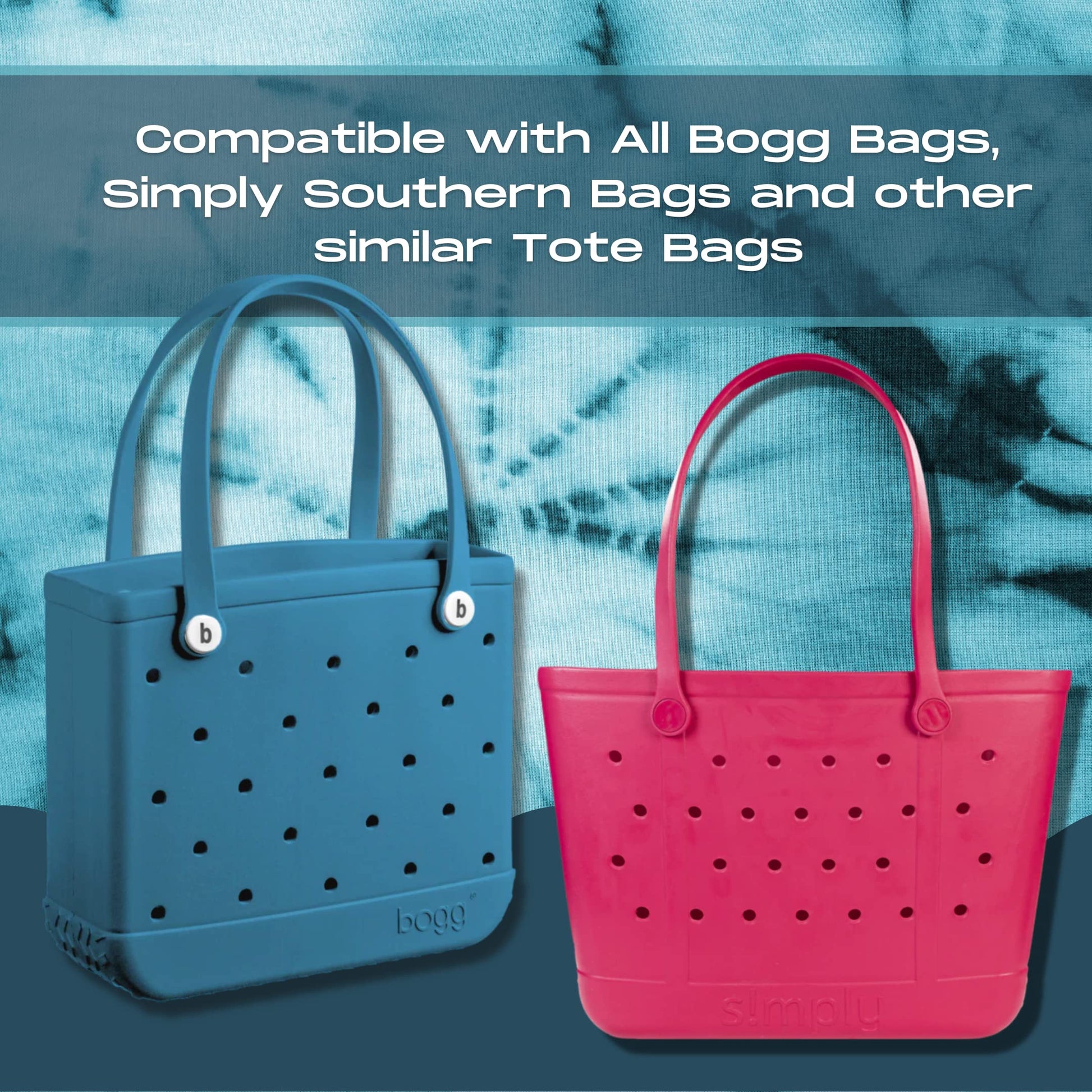 Boglets PREMIUM - Wallet Holder Accessories - Premium Collection - Compatible with Bogg Bag, Simply Southern & other Tote Bags - Decorative Accessories & Organizers - Made in USA - Teal