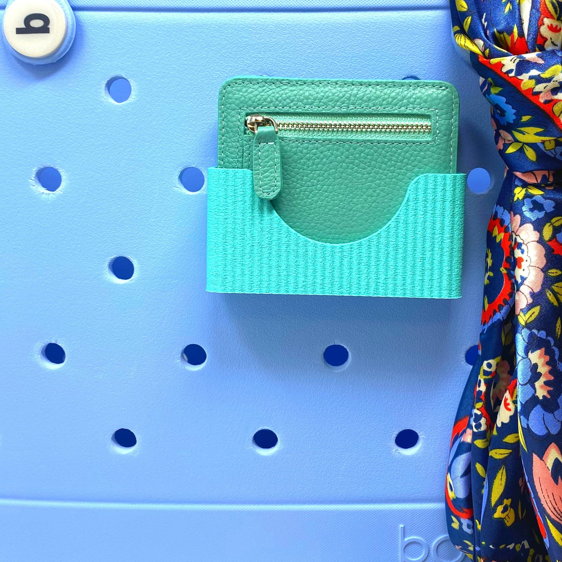 Boglets PREMIUM - Wallet Holder Accessories - Premium Collection - Compatible with Bogg Bag, Simply Southern & other Tote Bags - Decorative Accessories & Organizers - Made in USA - Teal