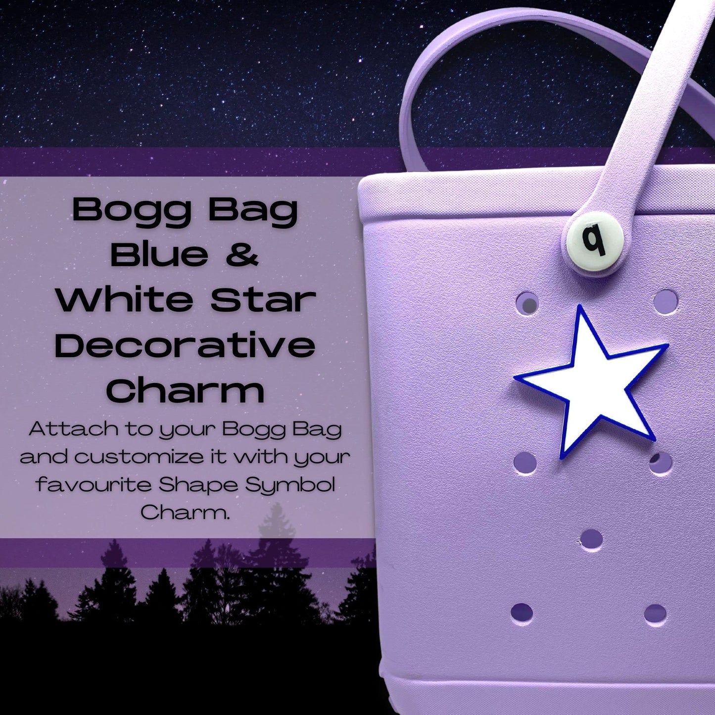 BOGLETS - Star Charm for Rubber Beach Bags and Similar Tote Bags