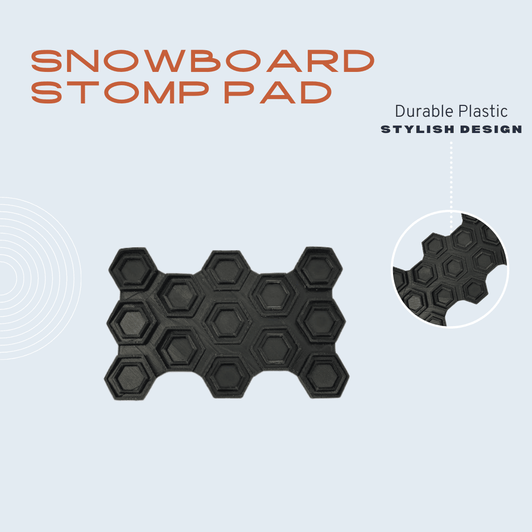 Snowboard Stomp Pad - Hexagon Pattern - Specialized Stomp Pad Designed for Better Grip & Adhesion to Snowboards
