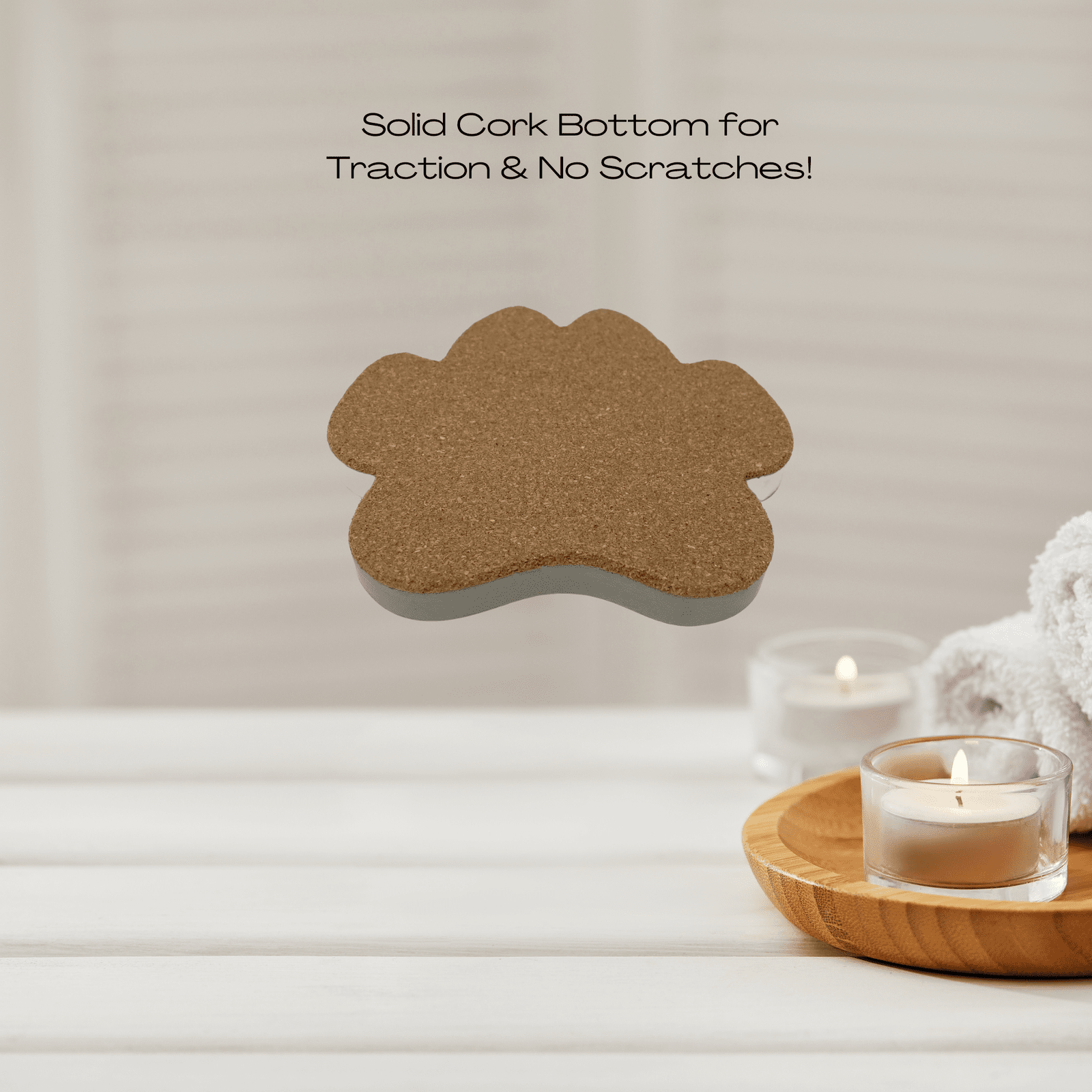 Dog Paw Concrete Tray Organizer Decor - 6" x 7" - Stylishly Organize Dressers, Coffee Tables, End Tables, Bathrooms & More