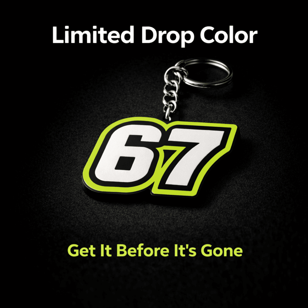 67 Number Keychain | Viral Trend Keychain & Bag Tag | Minimalist Number Charm for Keys, Backpacks & Bags