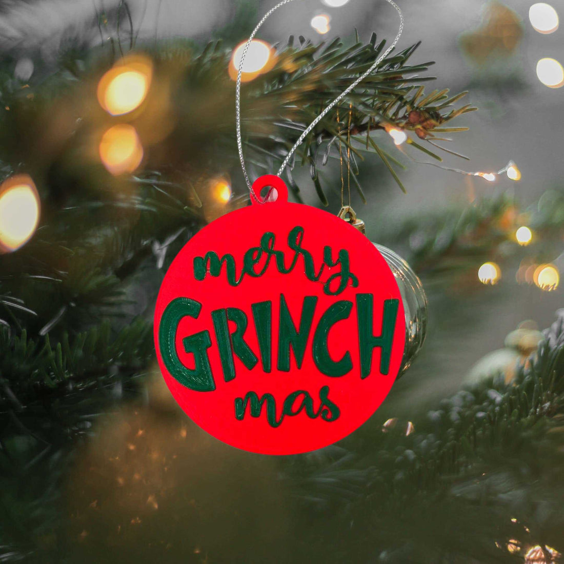 Merry Grinchmas Christmas Ornament - Decorative Holiday Ornament - Made in The USA