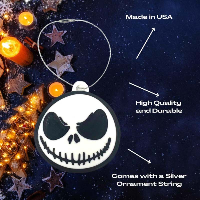 Jack Skellington Christmas Ornament - Nightmare Before Christmas Decorative Holiday Ornament - Made in The USA