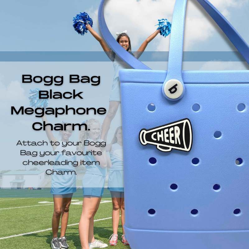 BOGLETS - Black Megaphone Charm Compatible with Bogg Bags
